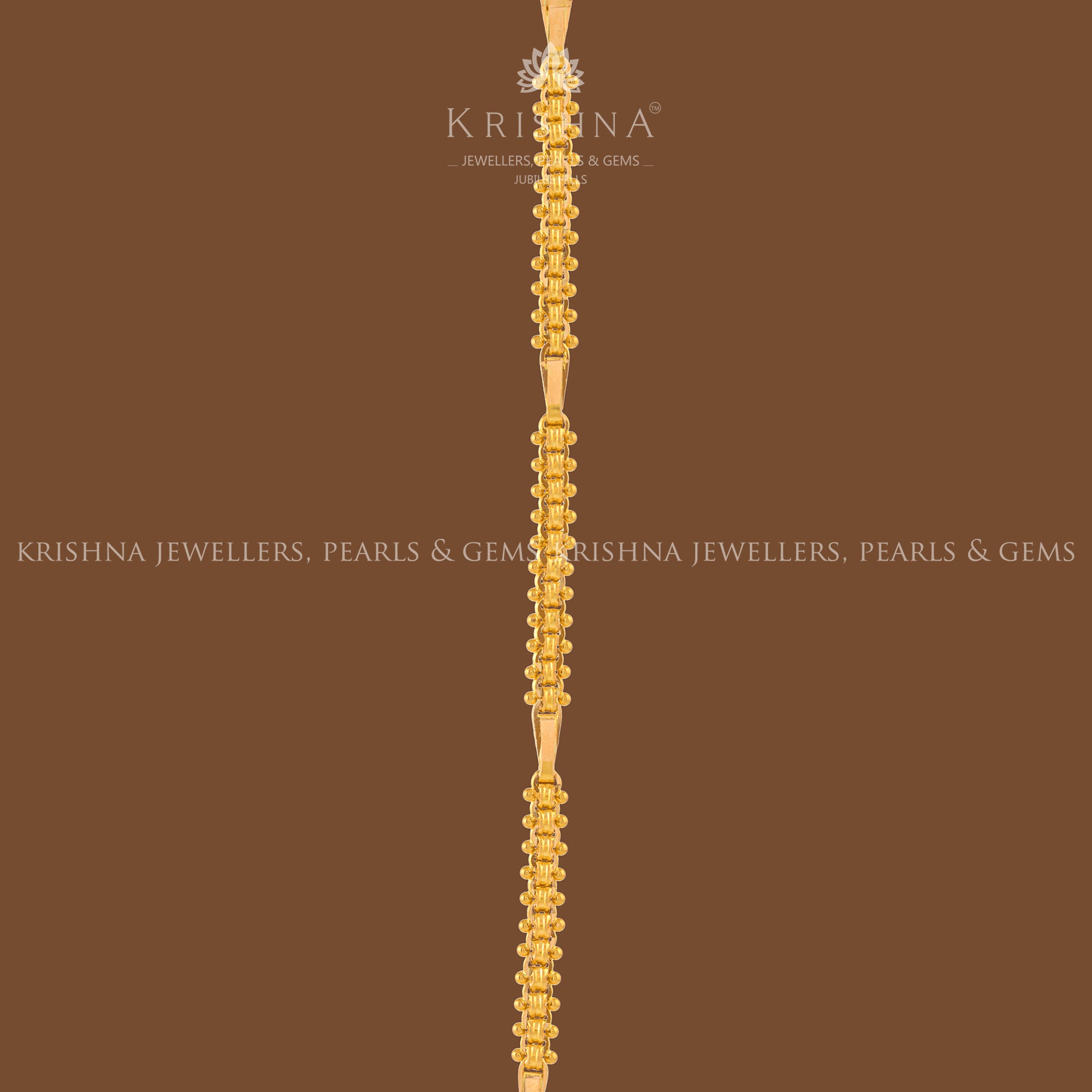 Stylish 22K Gold Necklace - Krishna Jewellers Pearls and Gems