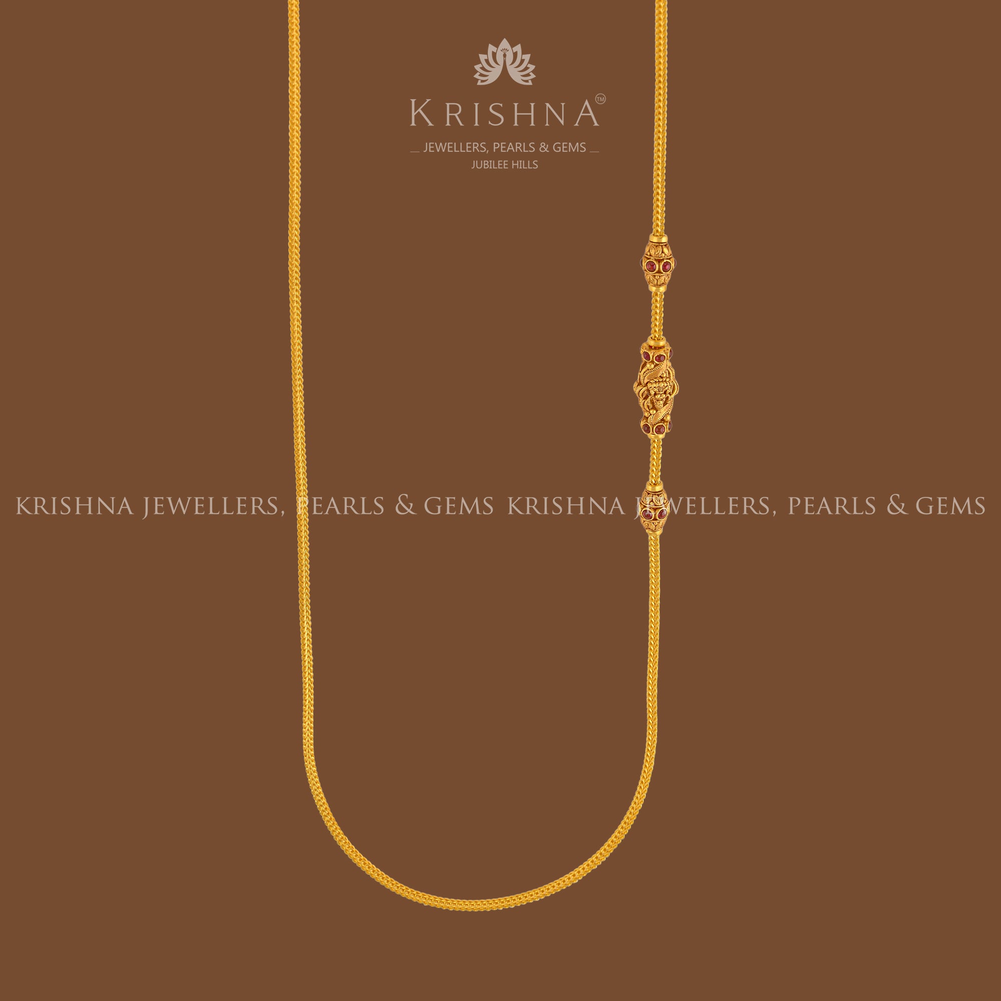 Laxmi Gold Chain - Krishna Jewellers Pearls and Gems