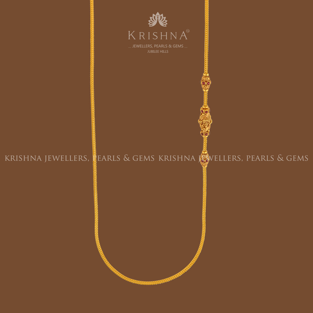 Laxmi Gold Chain - Krishna Jewellers Pearls and Gems
