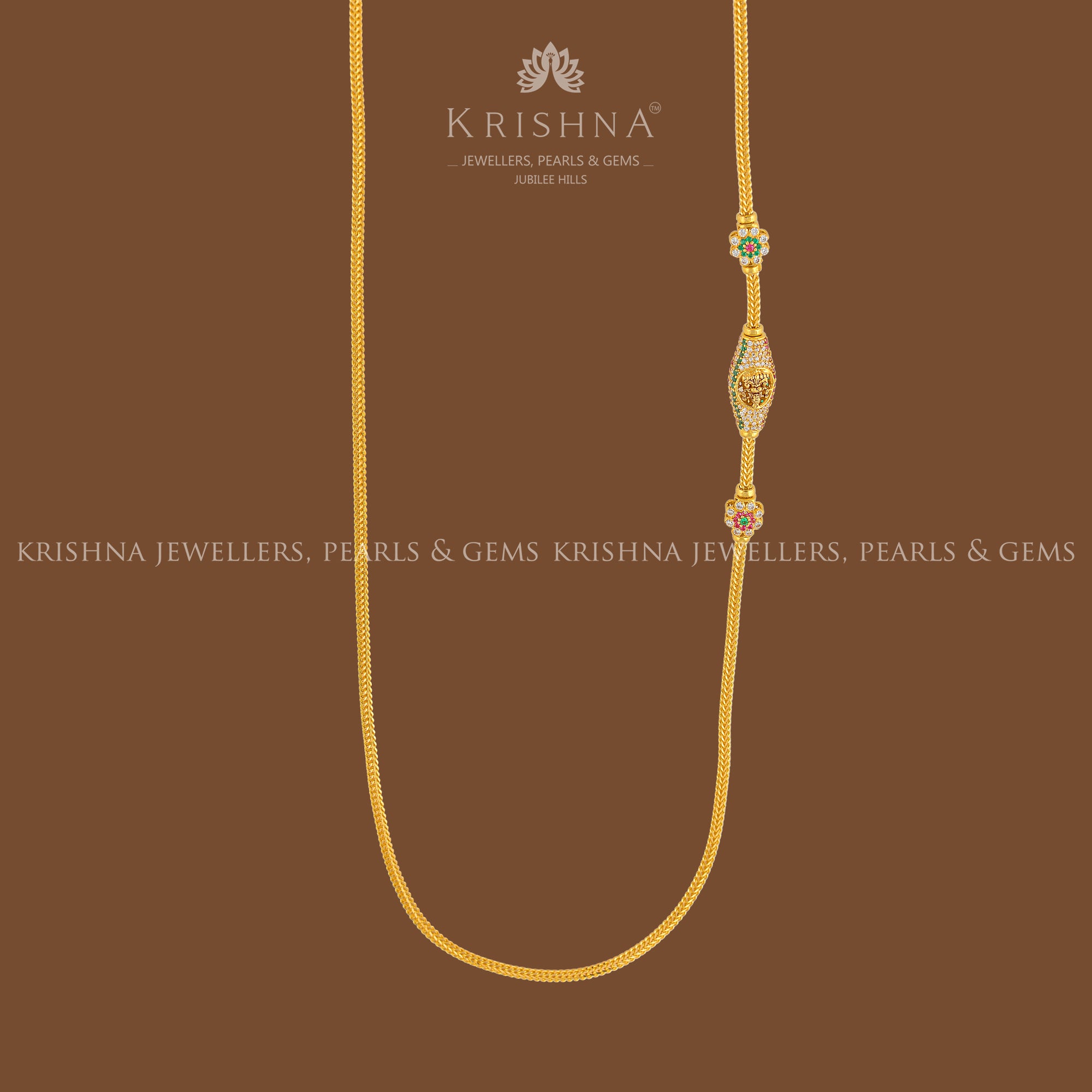 Mahalaxmi Gold Chain - Krishna Jewellers Pearls and Gems