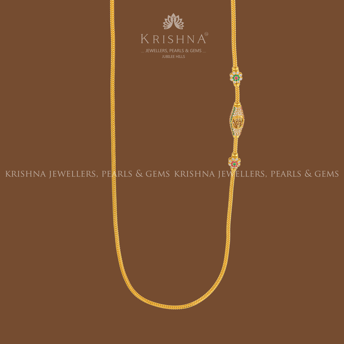 Mahalaxmi Gold Chain - Krishna Jewellers Pearls and Gems