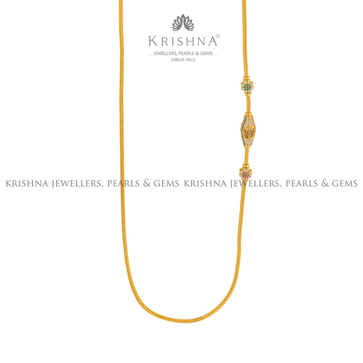 Mahalaxmi Gold Chain - Krishna Jewellers Pearls and Gems