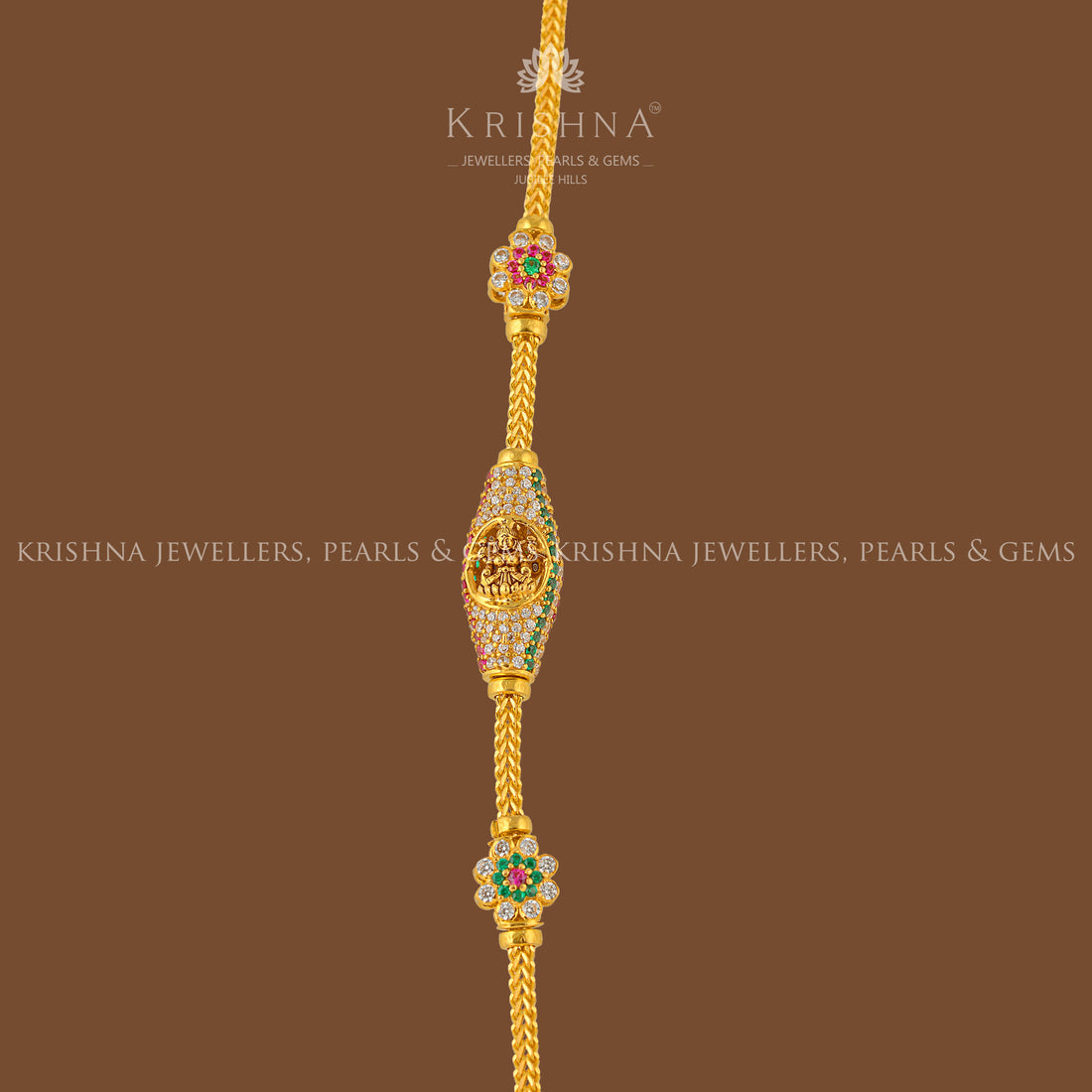 Mahalaxmi Gold Chain - Krishna Jewellers Pearls and Gems