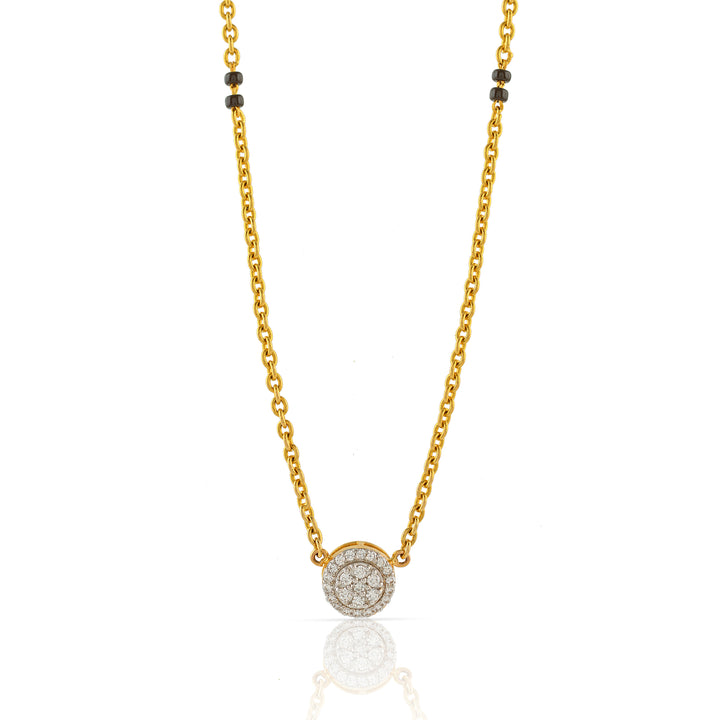 Gold Chain-Shunya Diamond Pendant - Krishna Jewellers Pearls and Gems