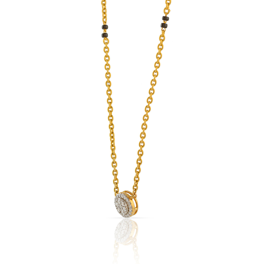 Gold Chain-Shunya Diamond Pendant - Krishna Jewellers Pearls and Gems