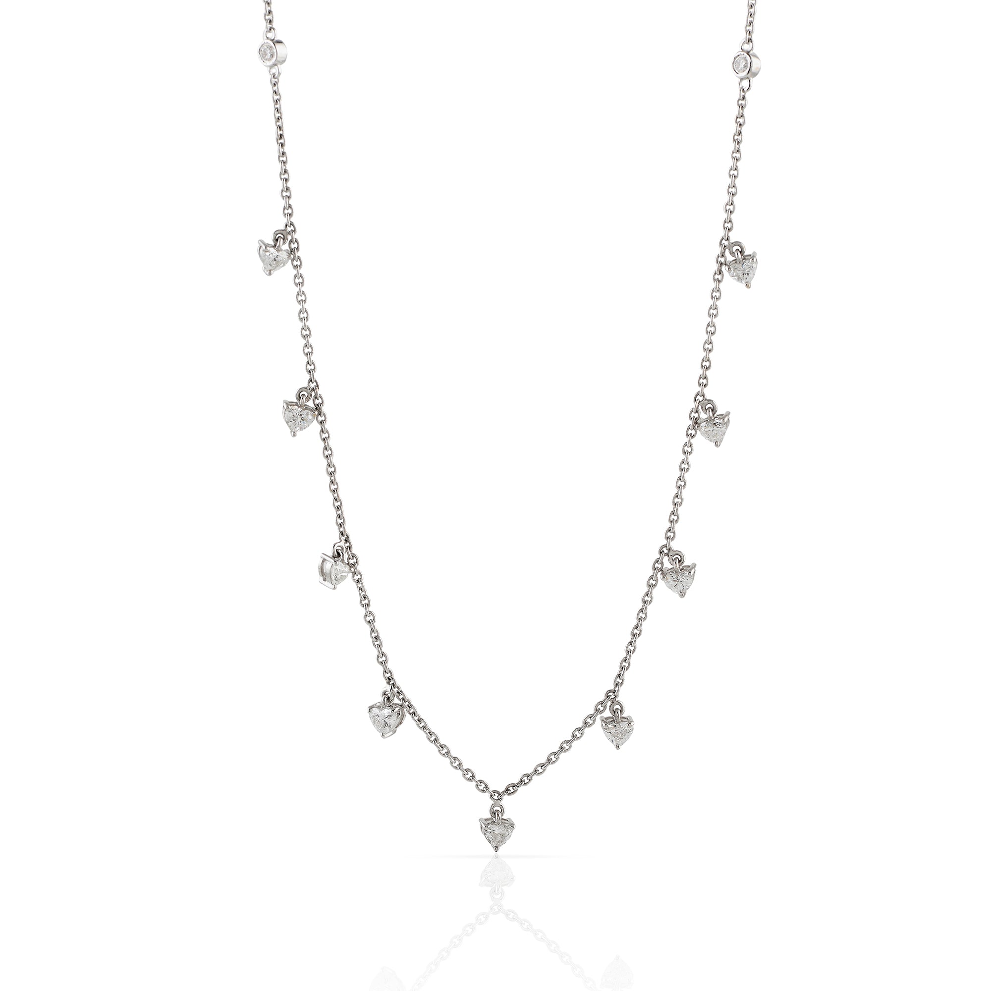 Gold Italian Heart Charm Chain Necklace - Krishna Jewellers Pearls and Gems