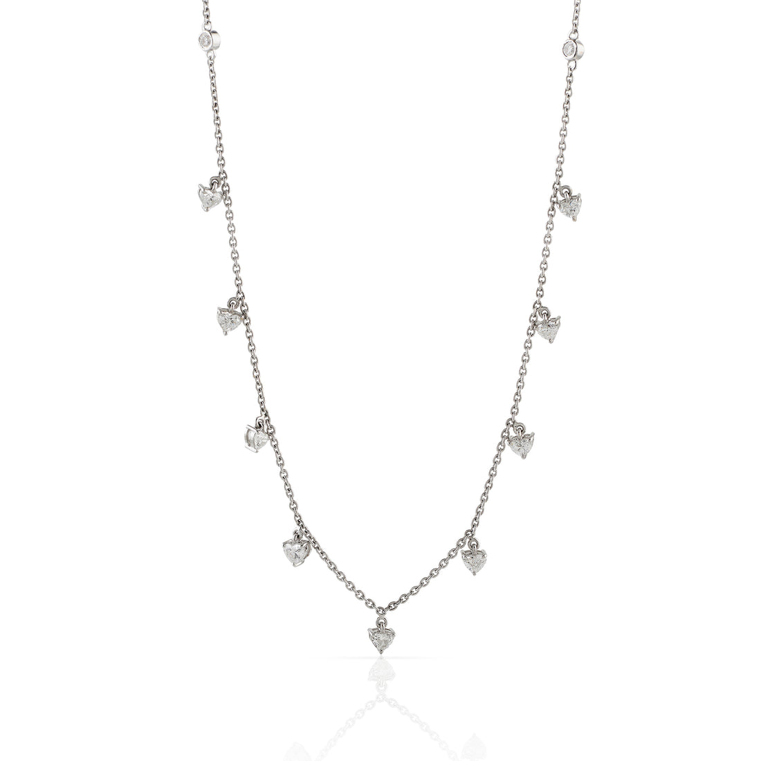 Gold Italian Heart Charm Chain Necklace - Krishna Jewellers Pearls and Gems