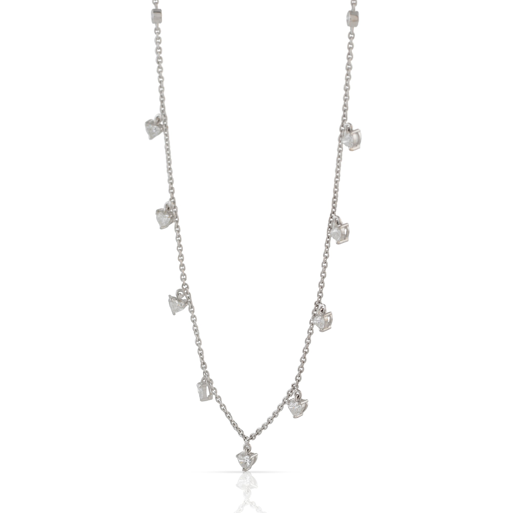 Gold Italian Heart Charm Chain Necklace - Krishna Jewellers Pearls and Gems