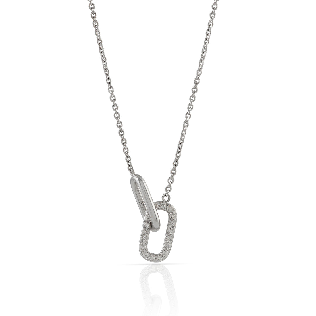 Gold Chain 2 Link Paperclip Diamond Pendant - Krishna Jewellers Pearls and Gems