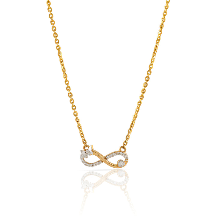 Gold Chain Foreverness Diamond Pendant - Krishna Jewellers Pearls and Gems