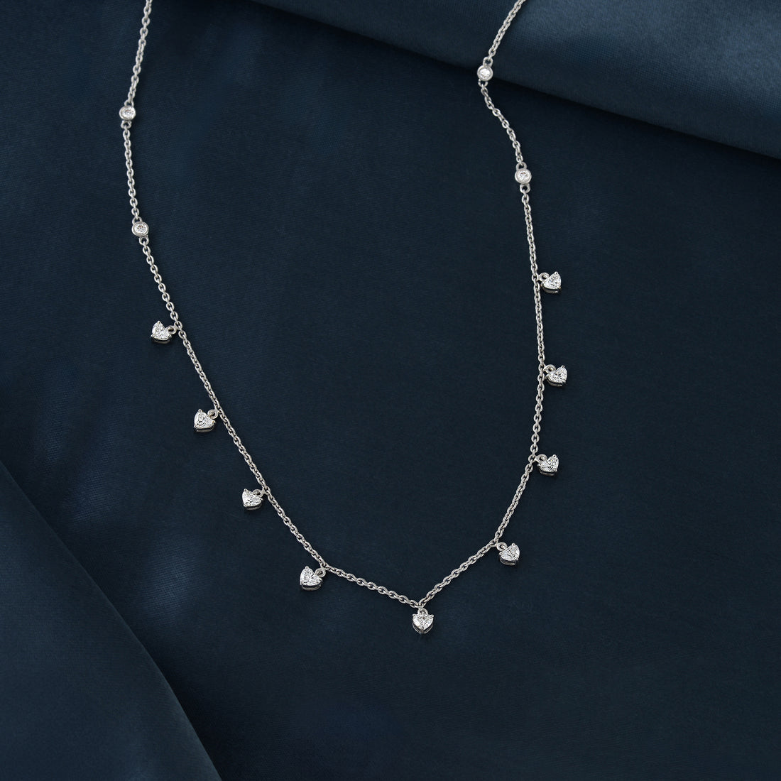 Gold Italian Heart Charm Chain Necklace - Krishna Jewellers Pearls and Gems