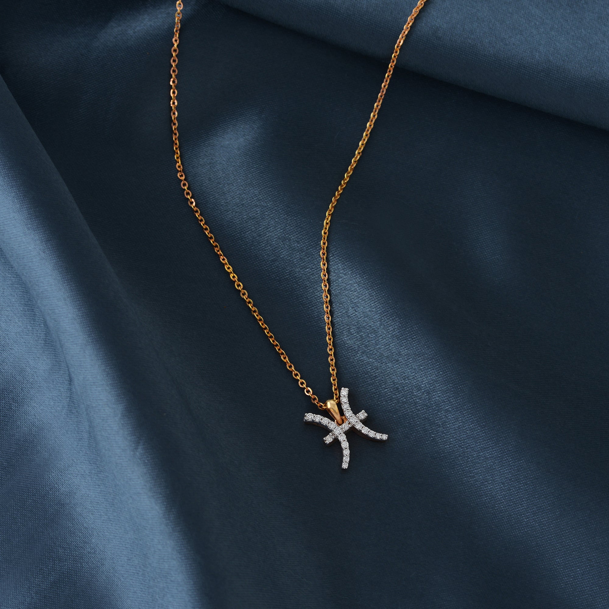 Diamond Gold Chain with Pendant - Krishna Jewellers Pearls and Gems