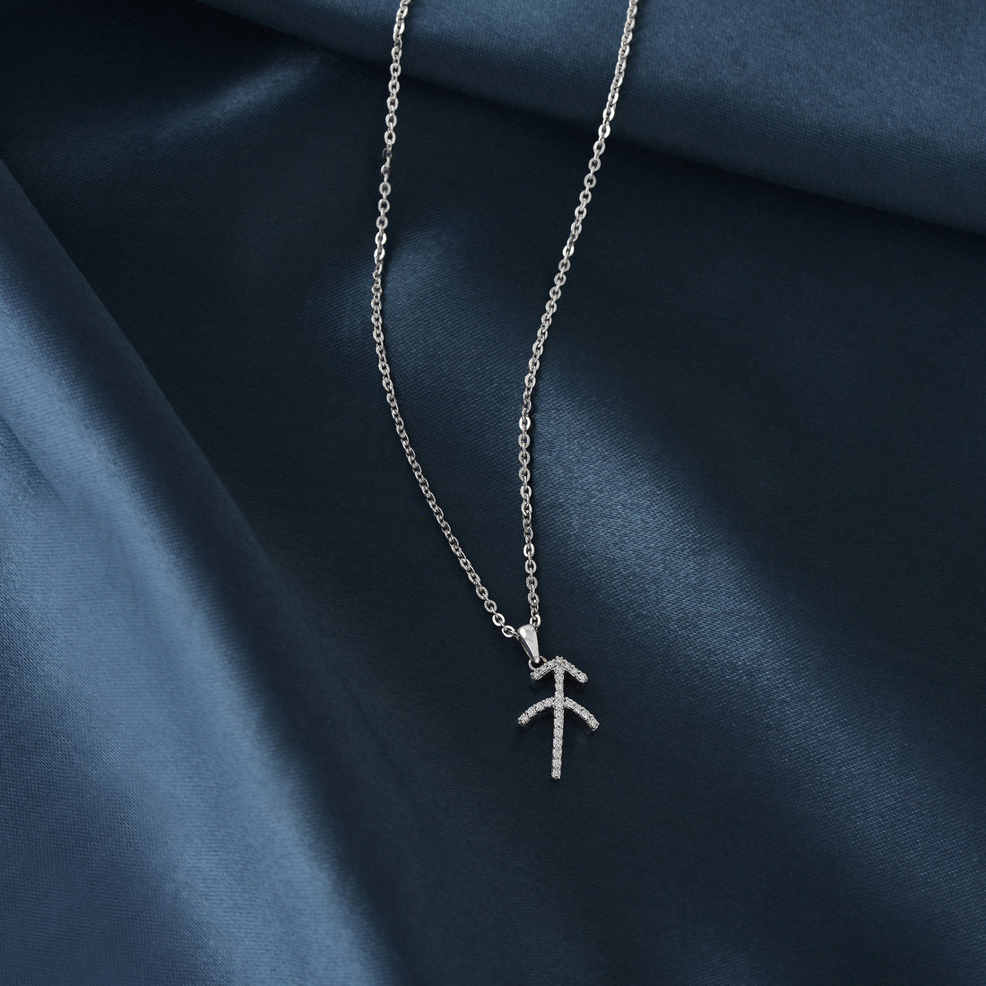 Diamond Chain-Saggitarius Diamond Pendant - Krishna Jewellers Pearls and Gems