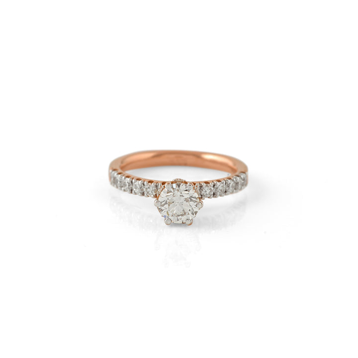 Diamond Ring in Rose Gold - Krishna Jewellers Pearls and Gems