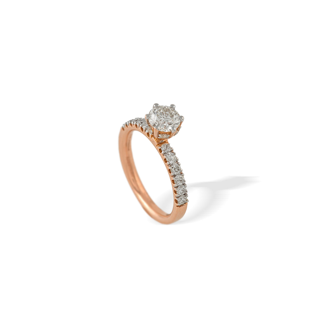 Diamond Ring in Rose Gold - Krishna Jewellers Pearls and Gems