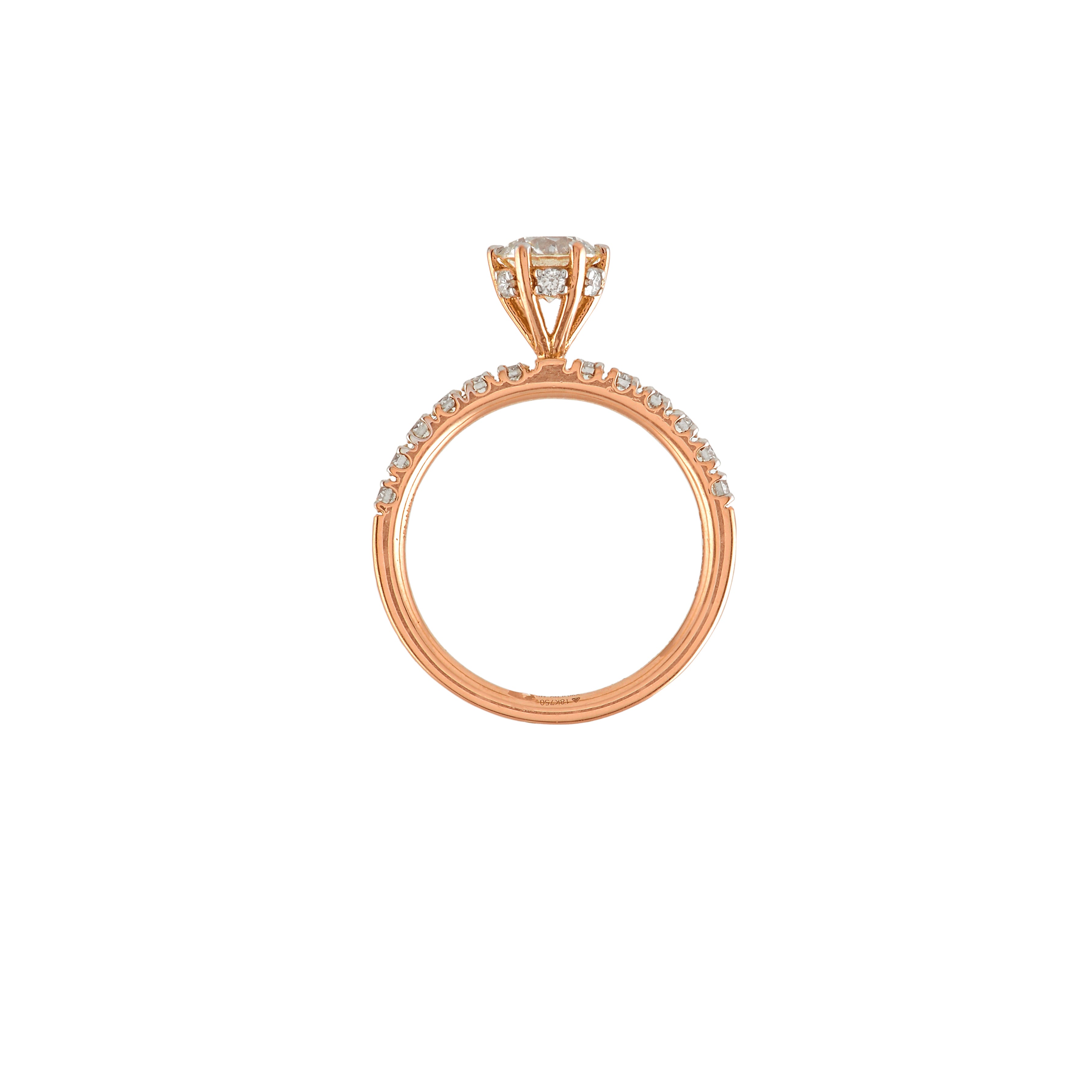 Diamond Ring in Rose Gold - Krishna Jewellers Pearls and Gems