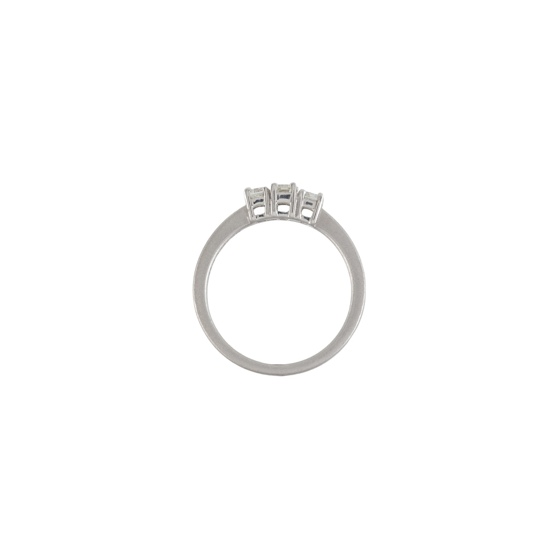 Emerald Cut Tri Diamond Ring - Krishna Jewellers Pearls and Gems