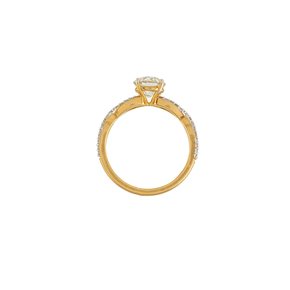 Twisted Solitaire Diamond Ring - Krishna Jewellers Pearls and Gems