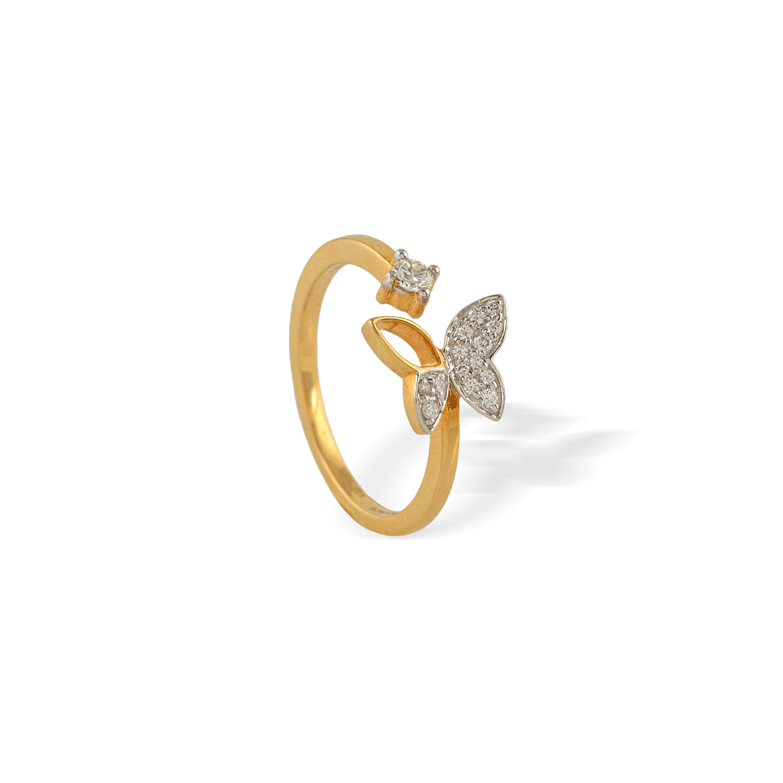 Sparkling Diamond Butterfly Ring - Krishna Jewellers Pearls and Gems