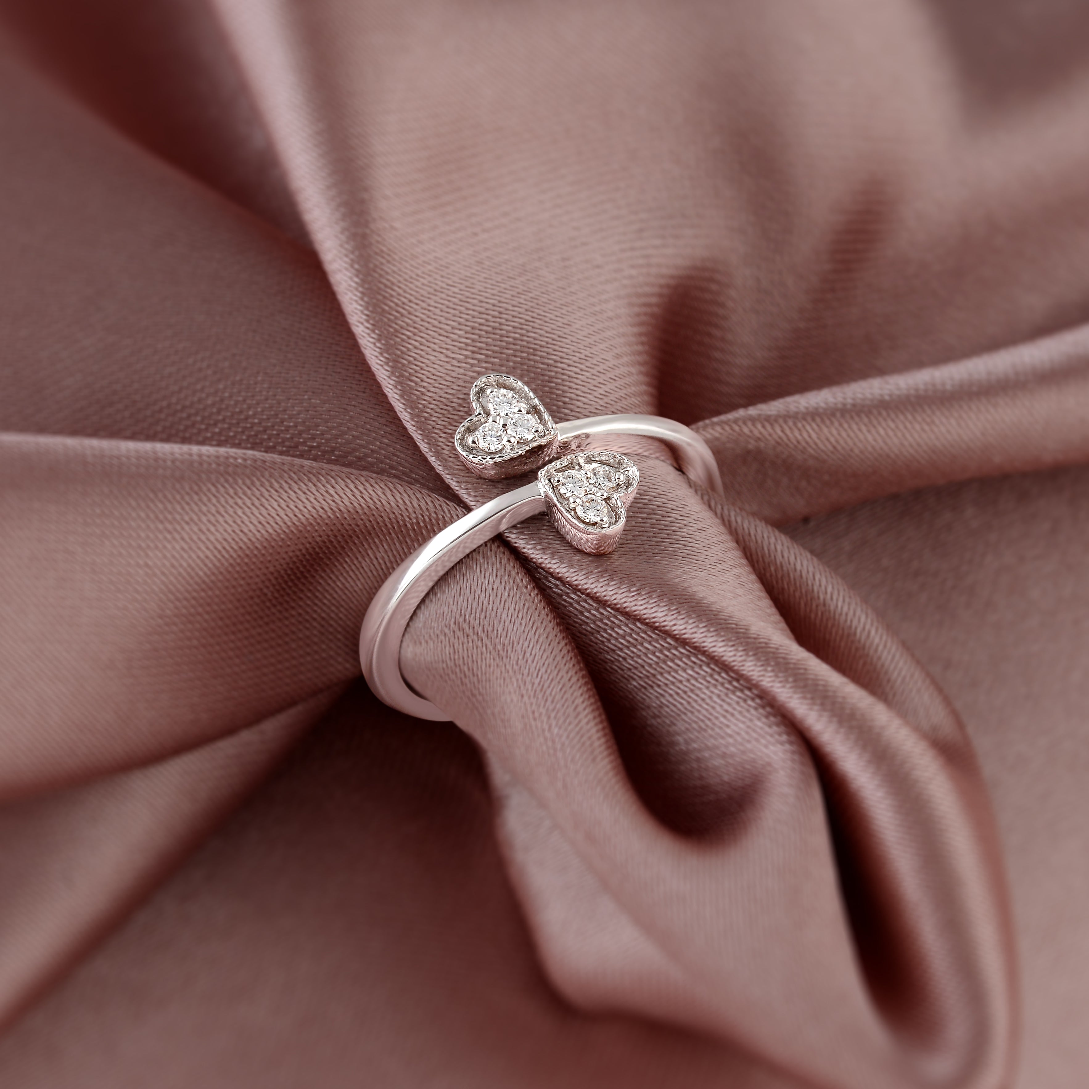 Twinheart Diamond Engagement Rings for Women - Krishna Jewellers Pearls and Gems