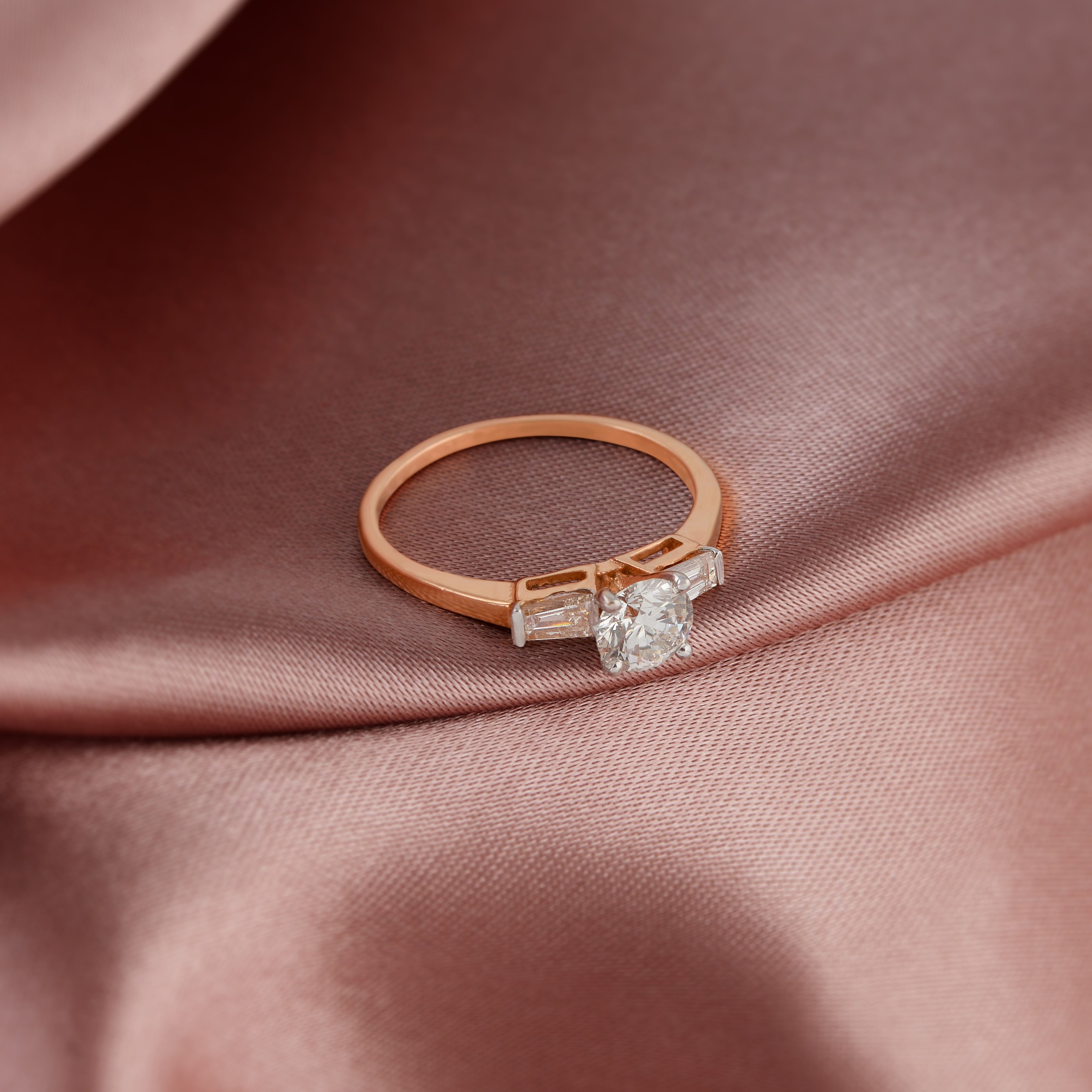 Round Cut Solitaire Diamond Ring - Krishna Jewellers Pearls and Gems