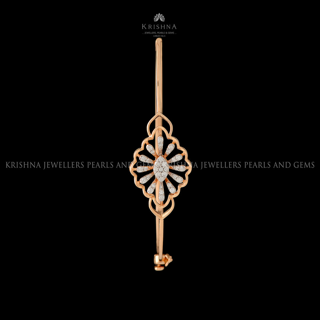 Flowery Diamond Tennis Bracelet - Krishna Jewellers Pearls and Gems