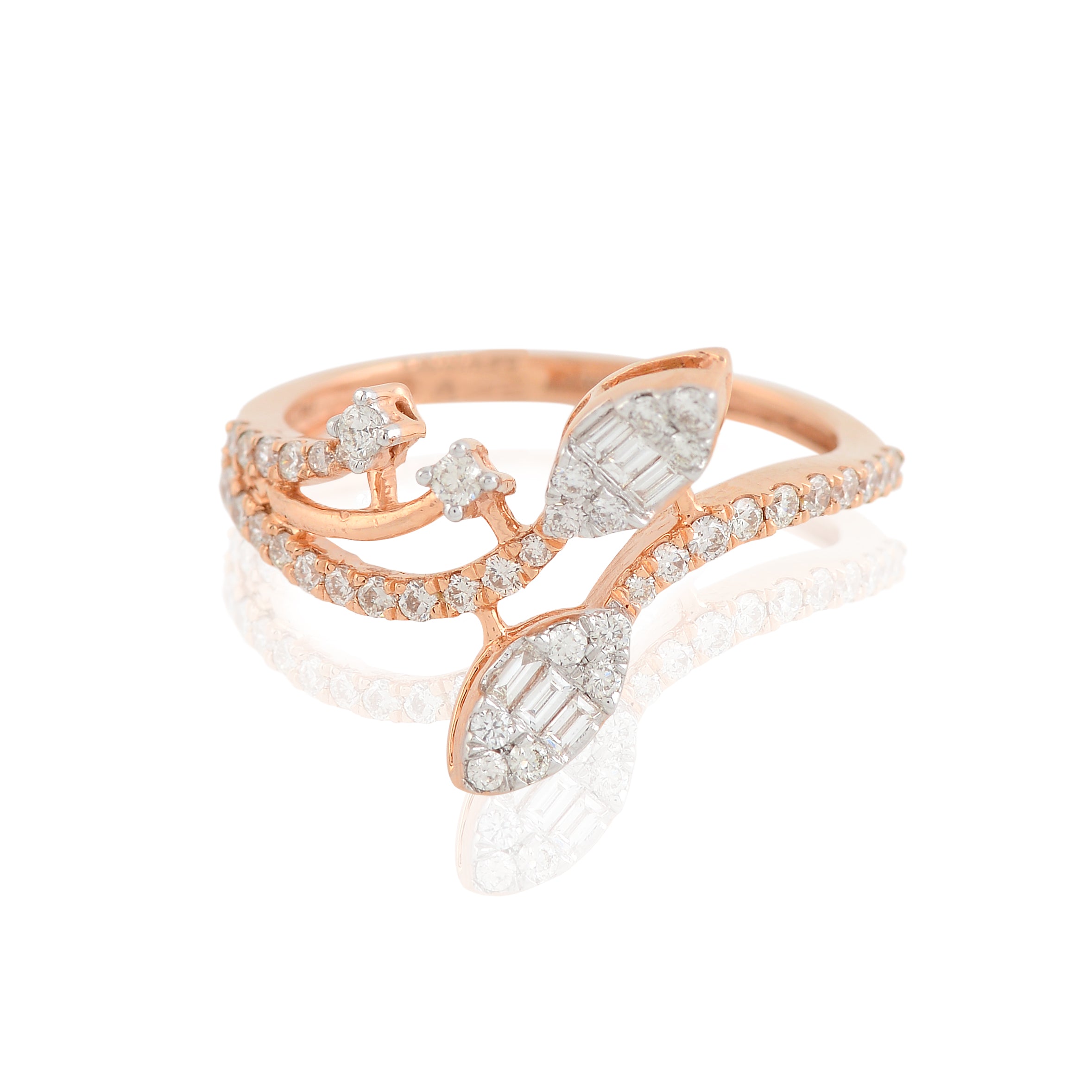 Sleek Rose Gold Diamond Ring - Krishna Jewellers Pearls and Gems