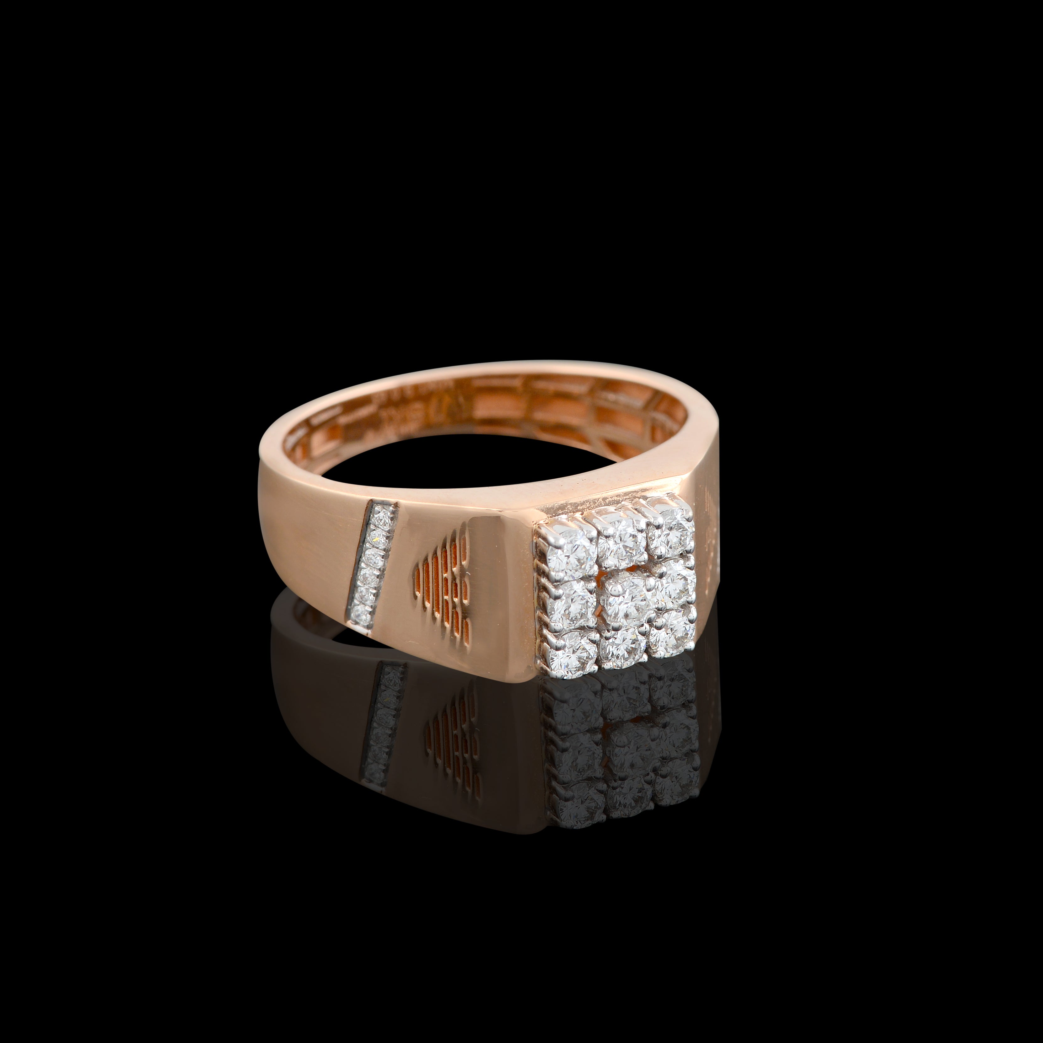 Mens Diamond Ring In Rosegold - Krishna Jewellers Pearls and Gems