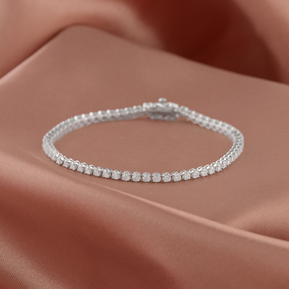 Sparkling Elegance Diamond Tennis Bracelet - Krishna Jewellers Pearls and Gems