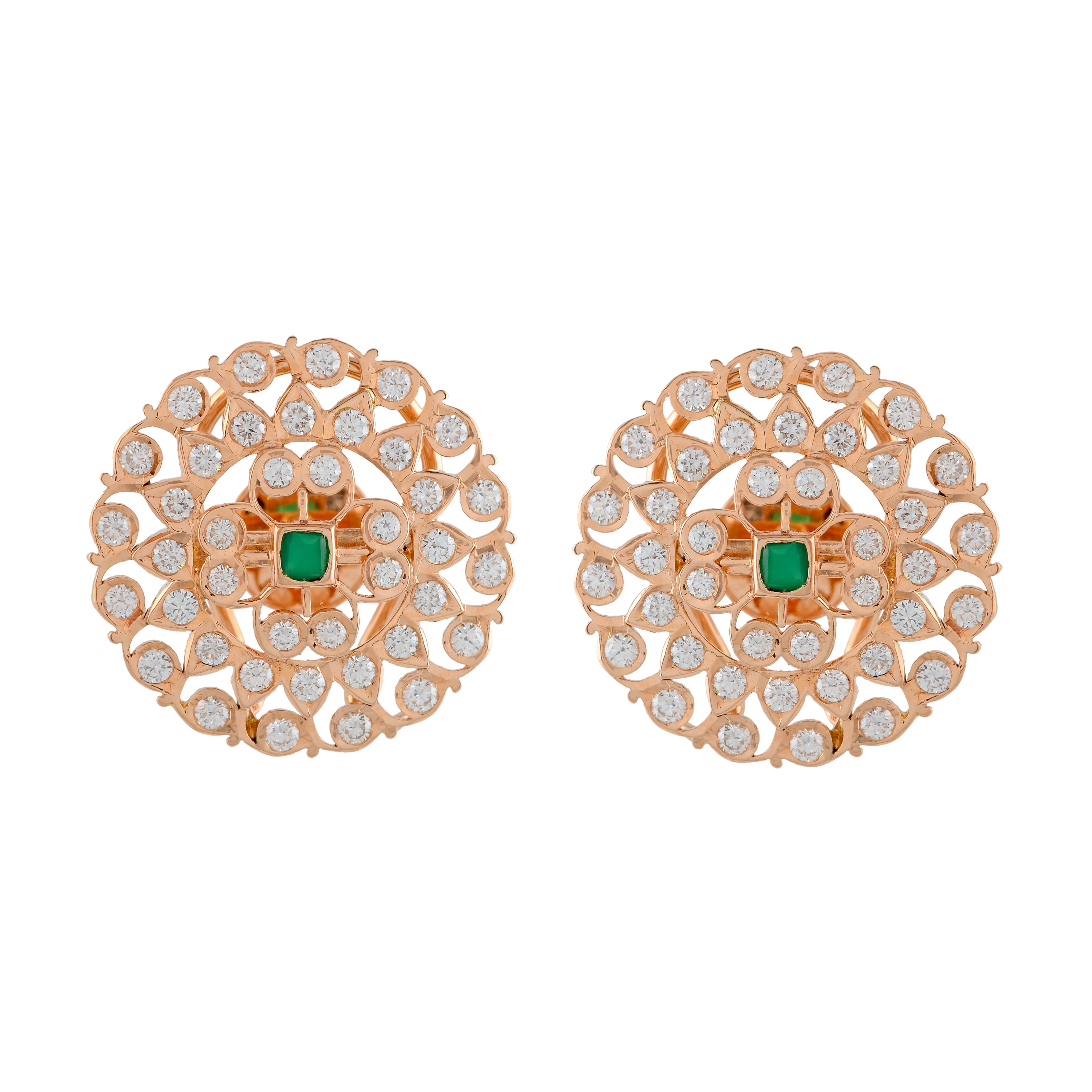 Sparkling Diamond Studs - Krishna Jewellers Pearls and Gems