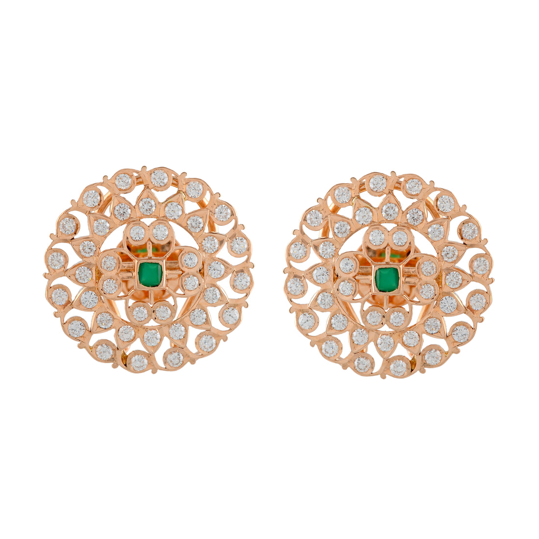 Sparkling Diamond Studs - Krishna Jewellers Pearls and Gems