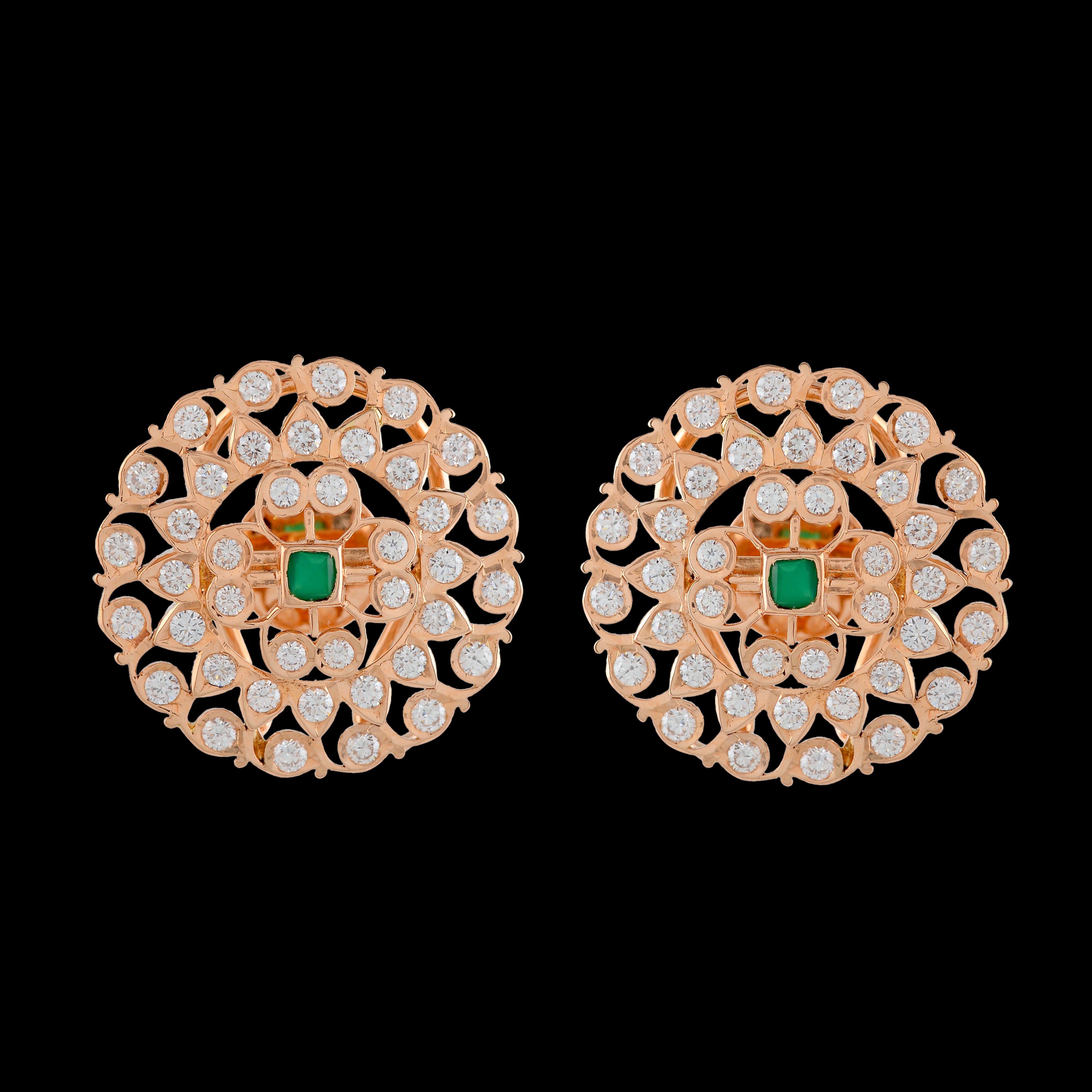 Sparkling Diamond Studs - Krishna Jewellers Pearls and Gems