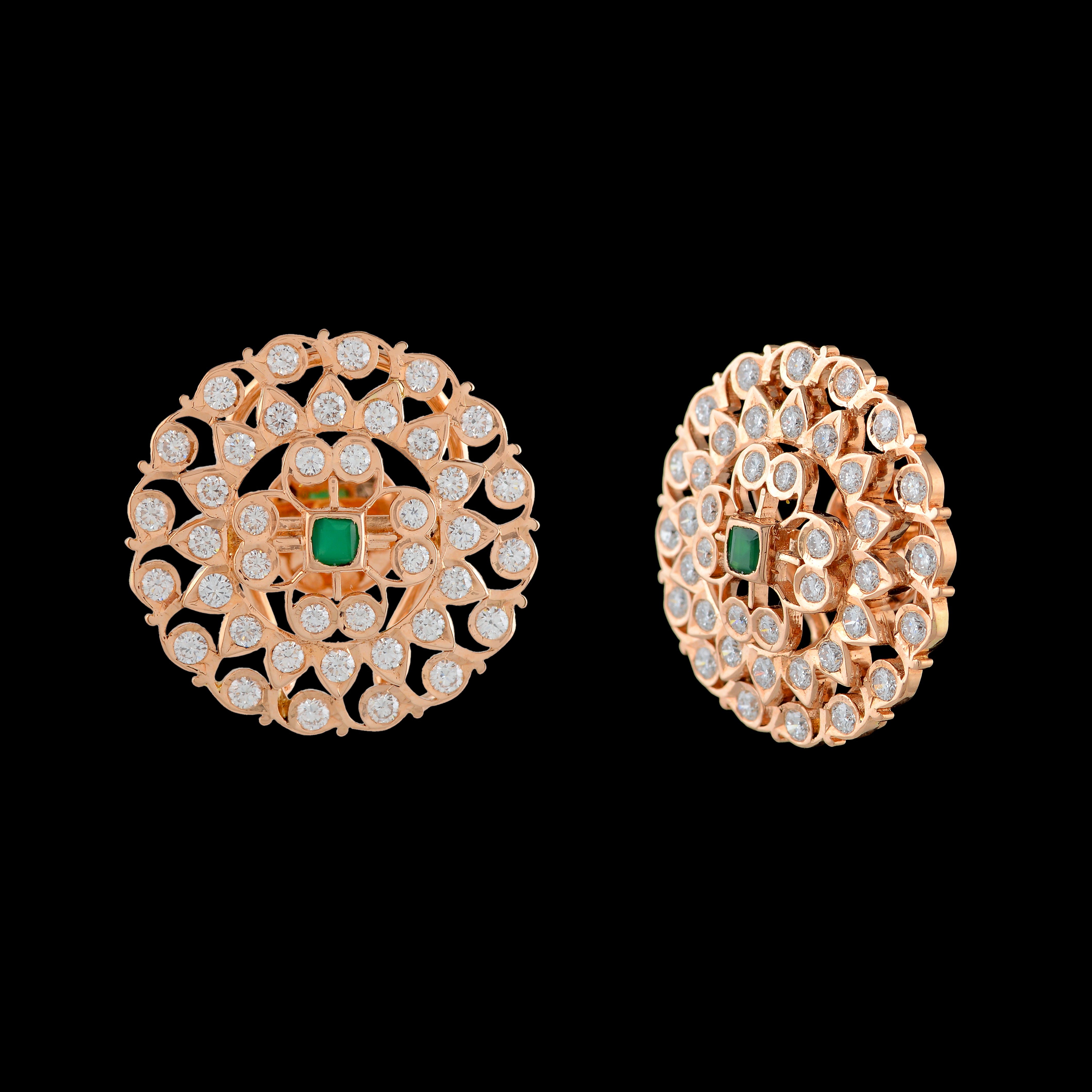 Sparkling Diamond Studs - Krishna Jewellers Pearls and Gems