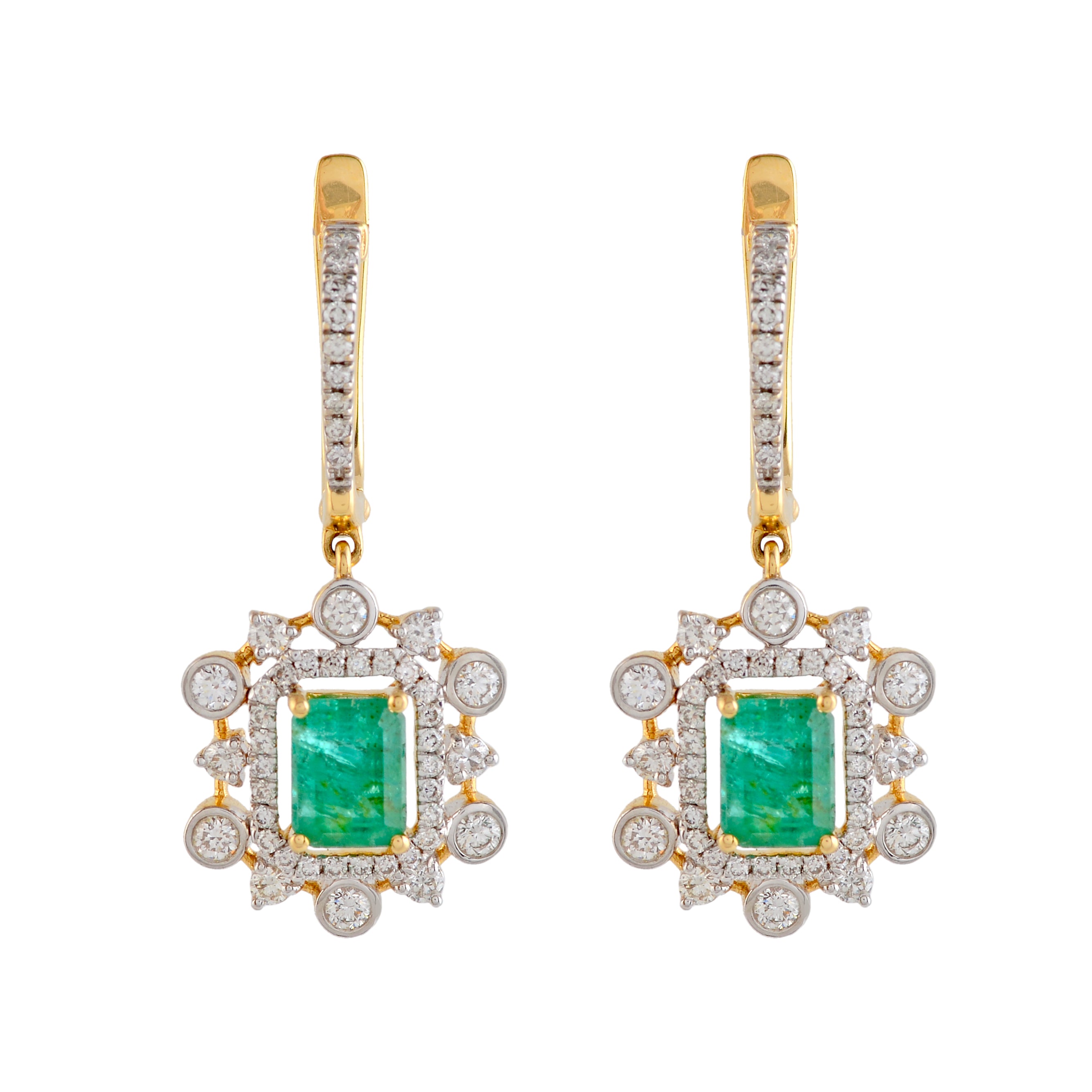 Floral Diamond Jacket Earrings - Krishna Jewellers Pearls and Gems