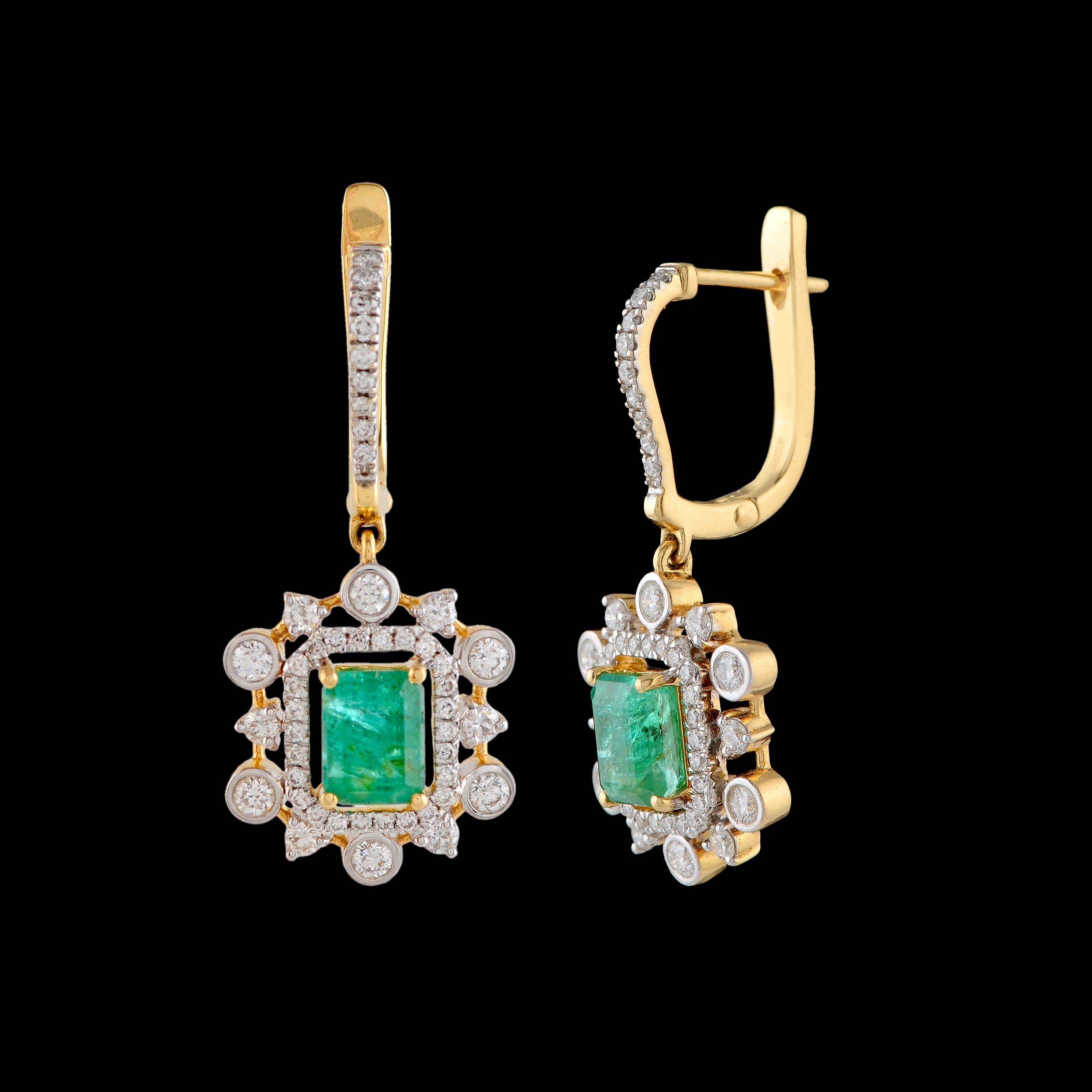 Floral Diamond Jacket Earrings - Krishna Jewellers Pearls and Gems