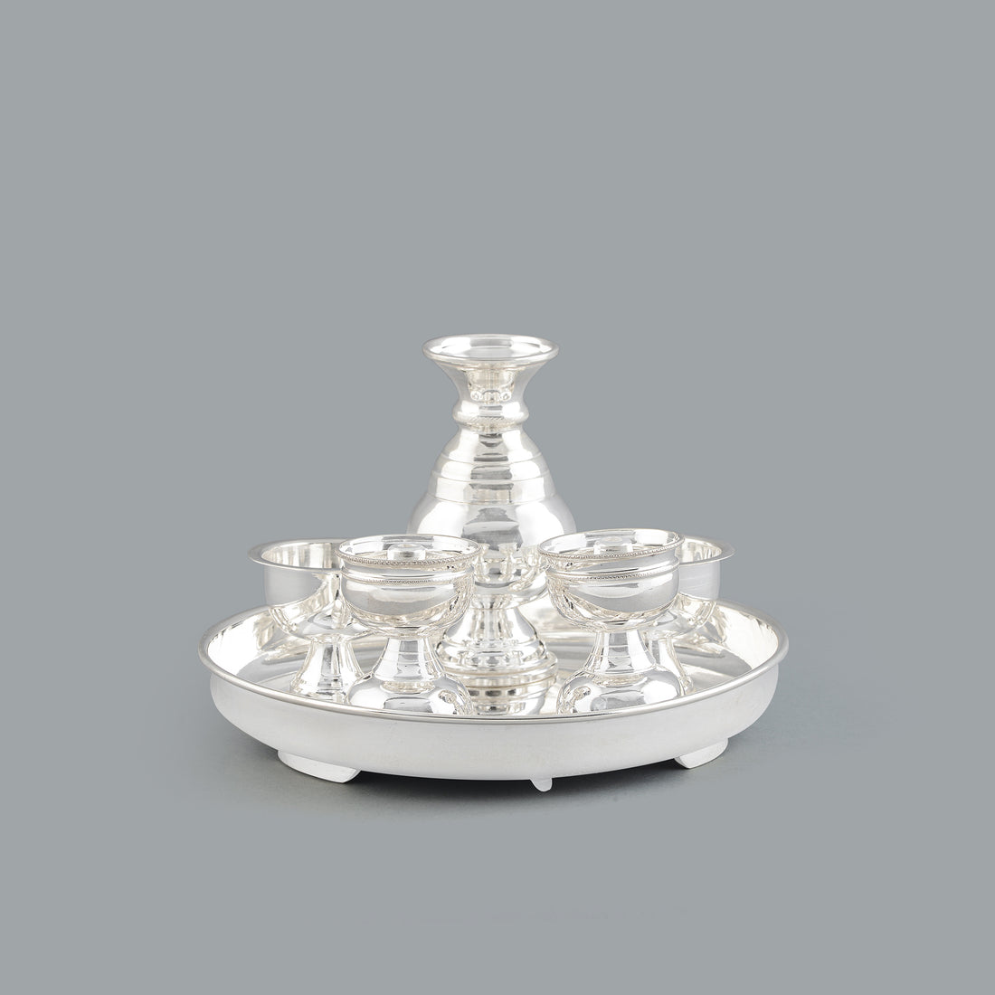 92.5 Silver Pooja Thali Set for Home and Temple