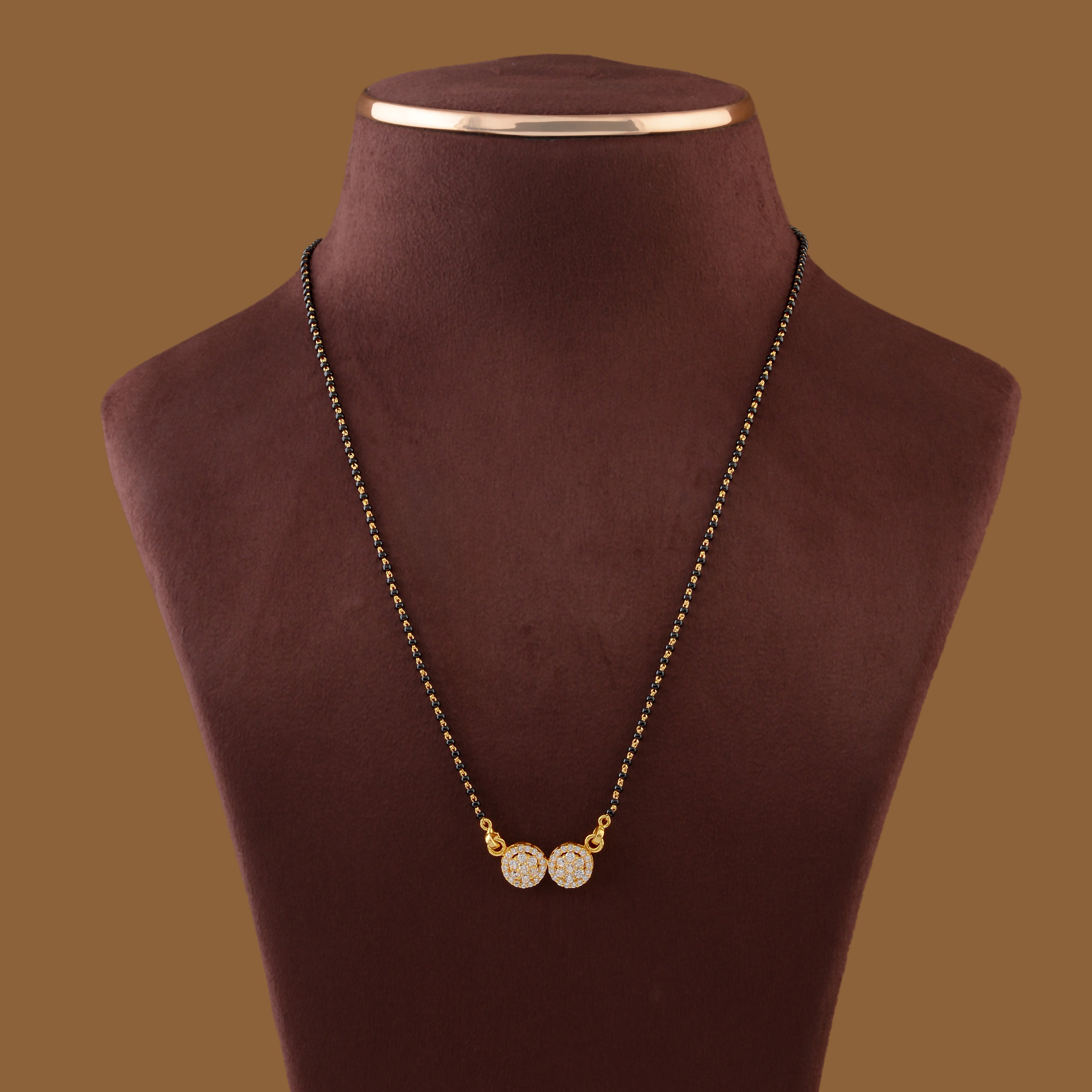 Traditional Floral Gold Mangalsutra - Krishna Jewellers Pearls and Gems