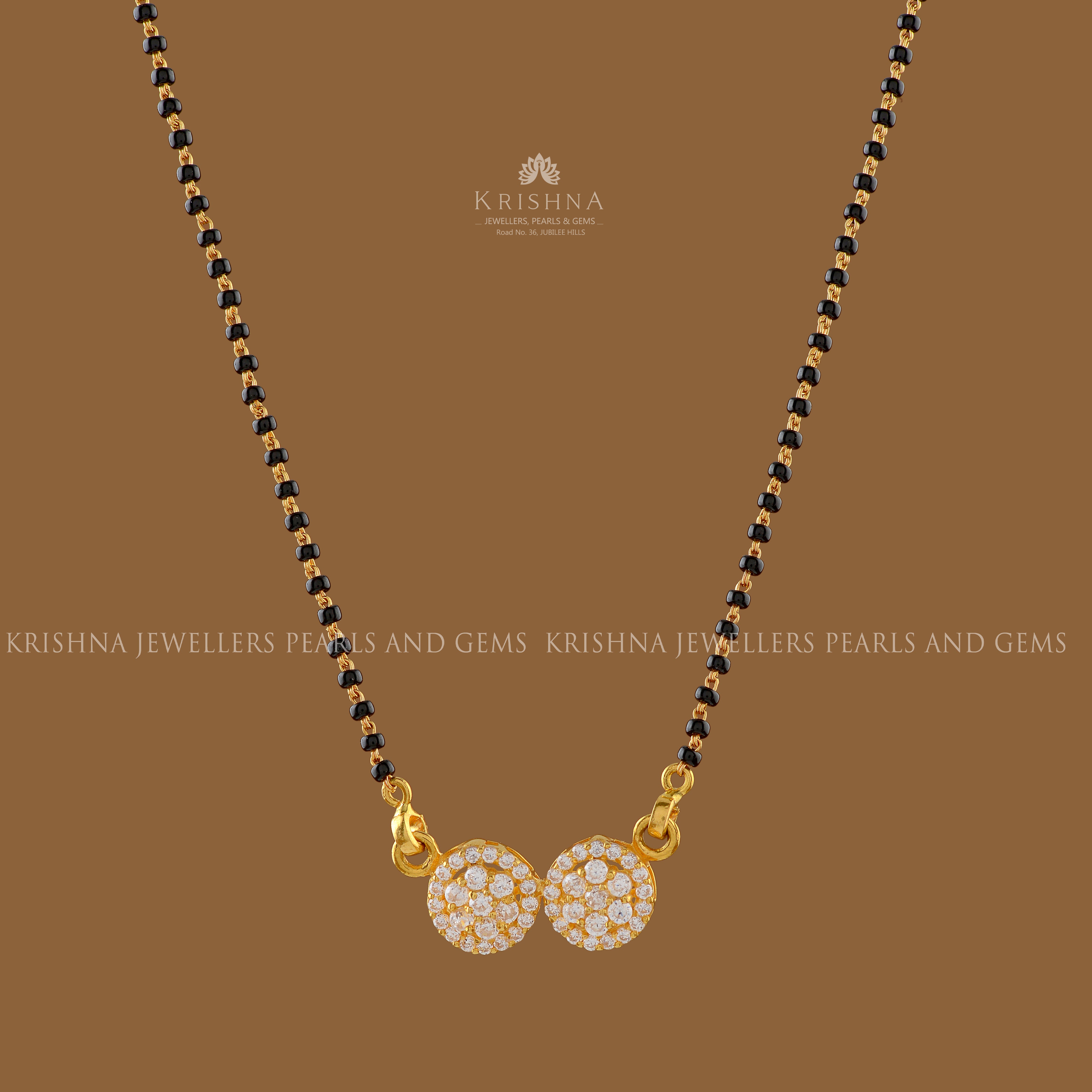 Traditional Floral Gold Mangalsutra - Krishna Jewellers Pearls and Gems