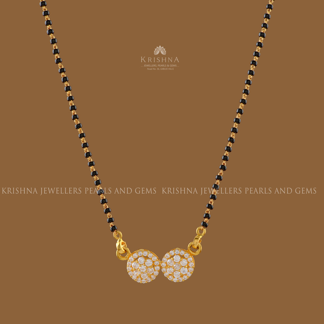 Traditional Floral Gold Mangalsutra - Krishna Jewellers Pearls and Gems