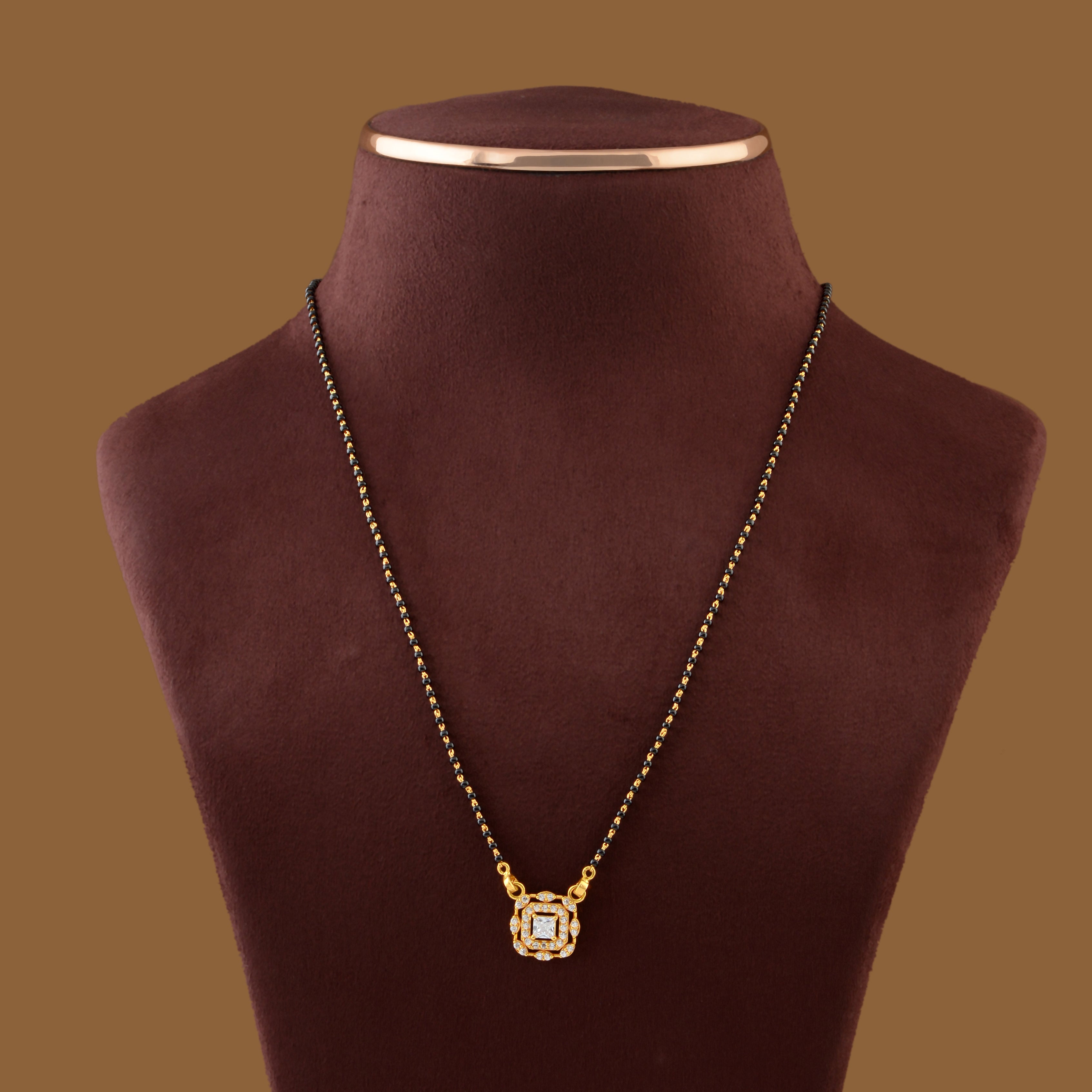 Traditional Gold Pendant Mangalsutra Chain - Krishna Jewellers Pearls and Gems