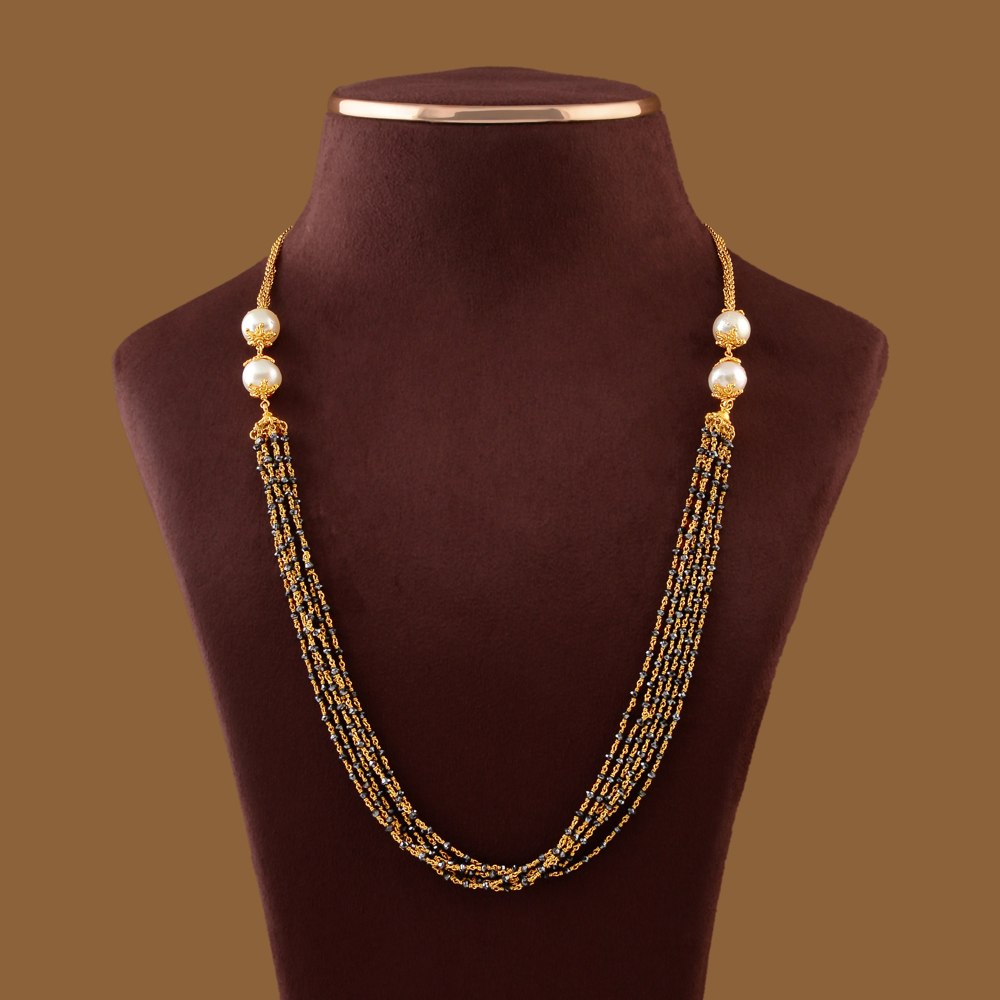Bespoke Black Beads Mangalsutra - Krishna Jewellers Pearls and Gems