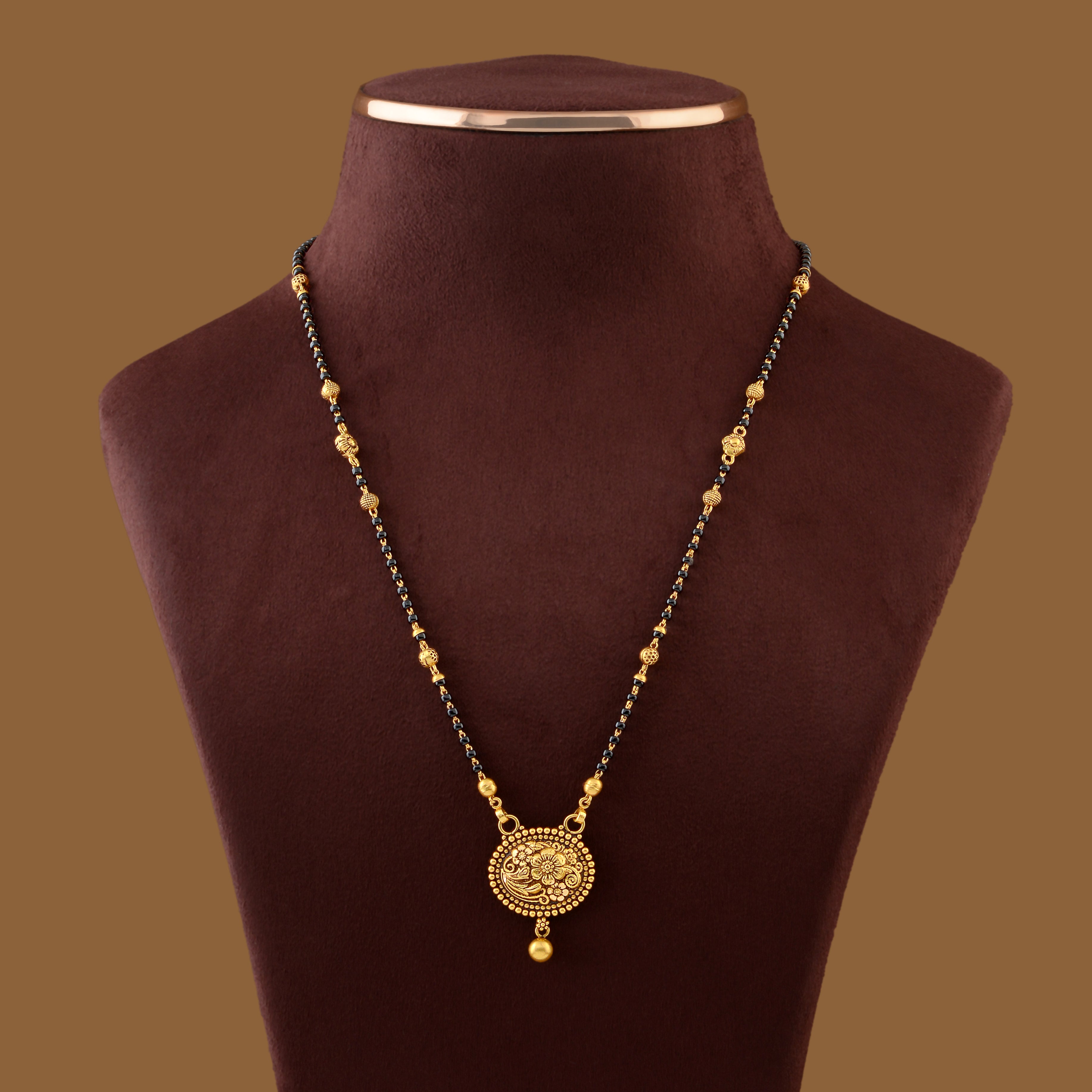 Dainty Gold Mangalsutra Chain - Krishna Jewellers Pearls and Gems