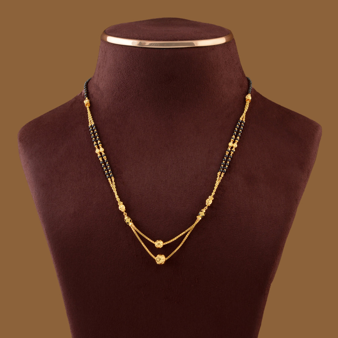 Double Chain Mangalsutra In Gold - Krishna Jewellers Pearls and Gems