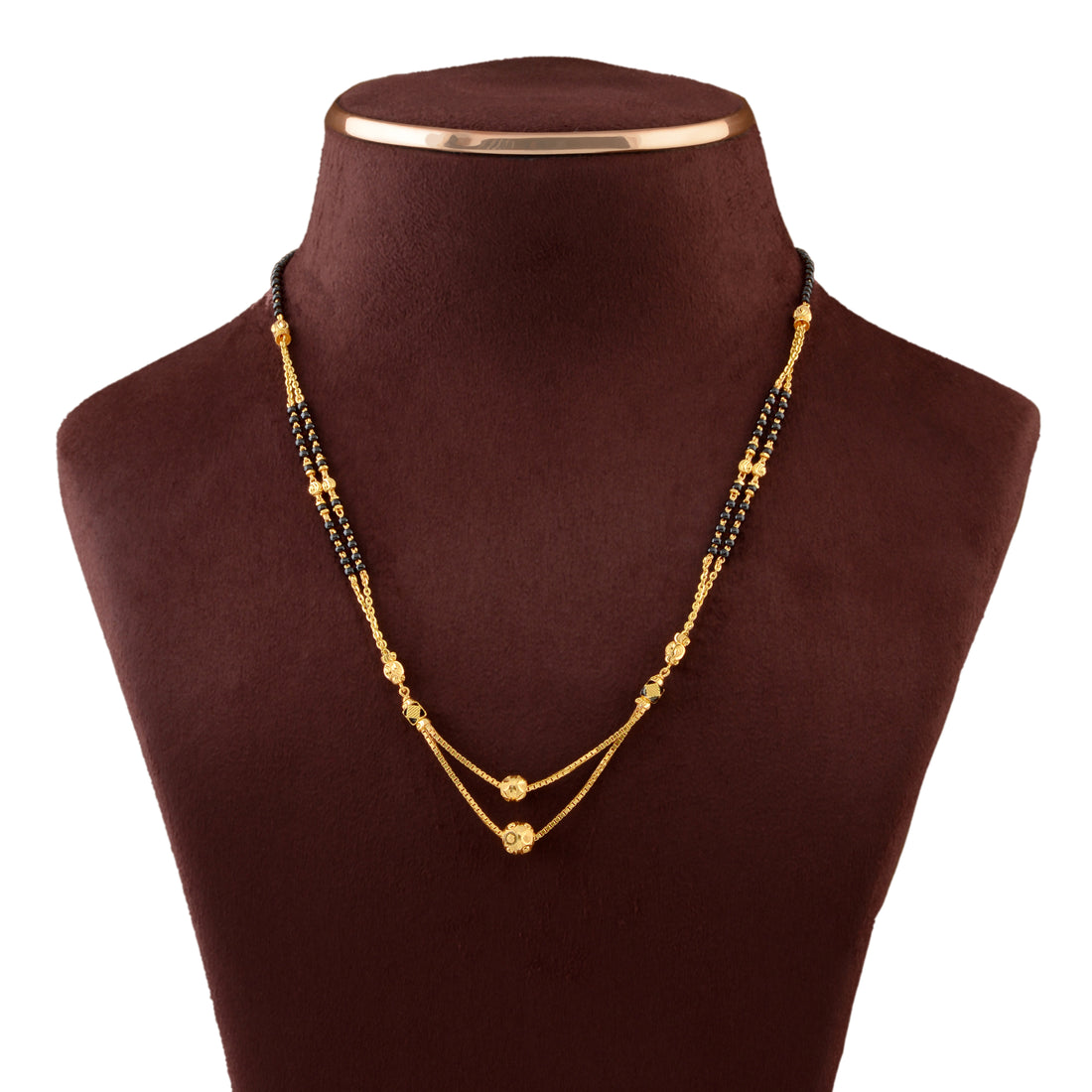 Double Chain Mangalsutra In Gold - Krishna Jewellers Pearls and Gems