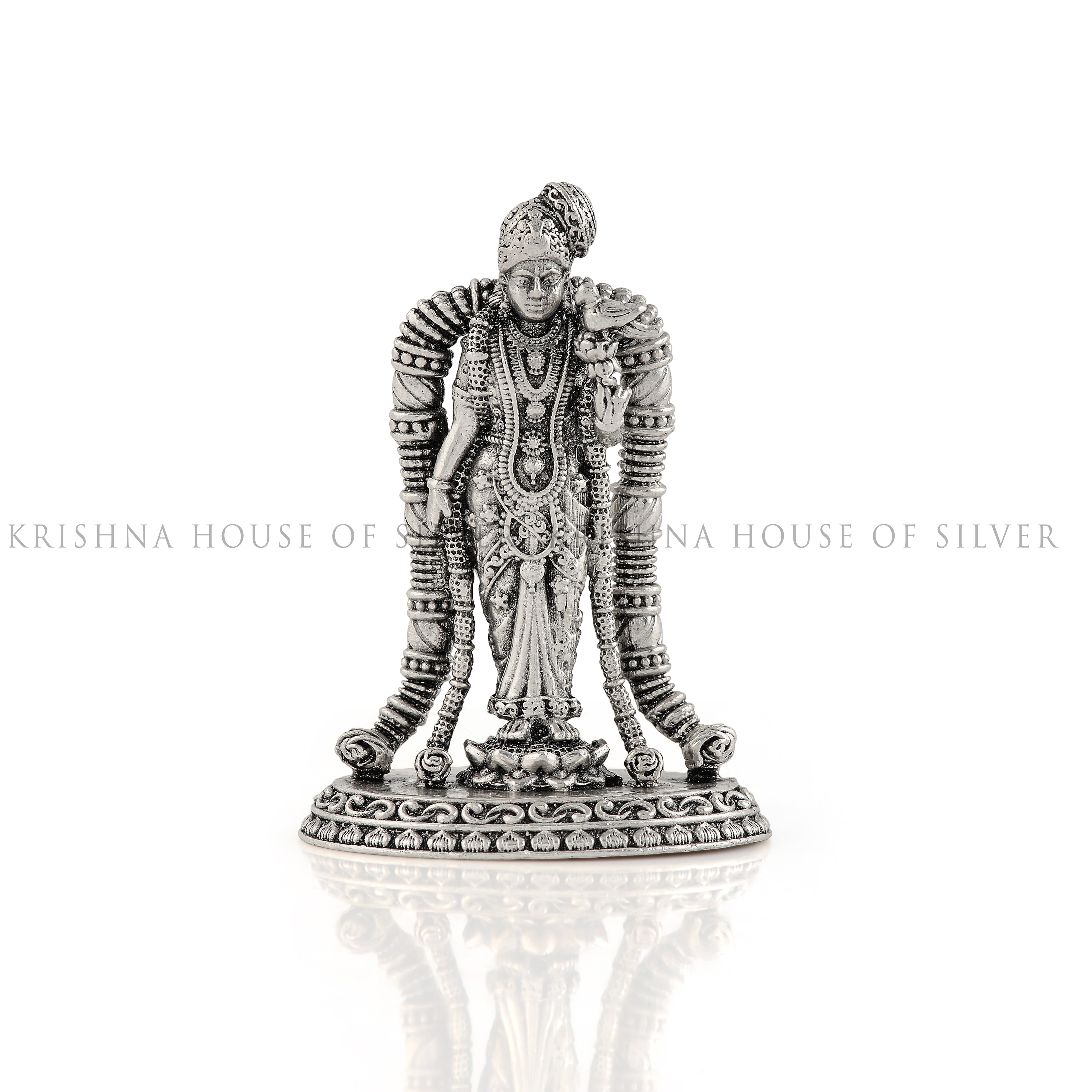 Antique Finish Silver Andalama Idol - Traditional Design