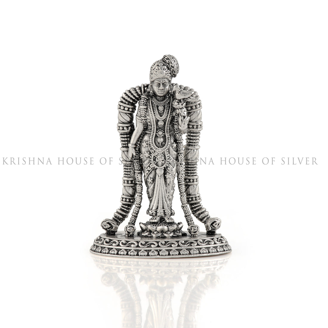 Antique Finish Silver Andalama Idol - Traditional Design
