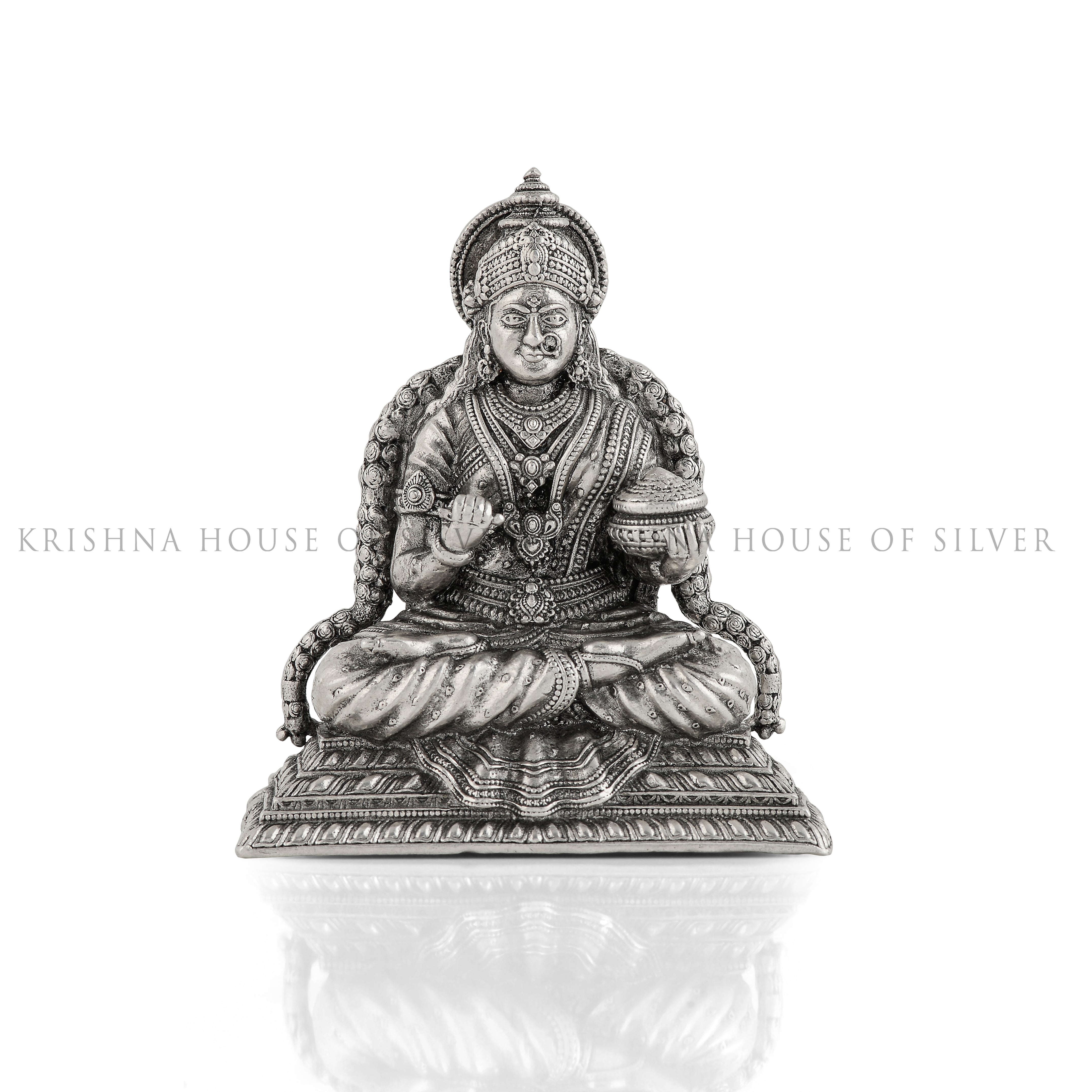 Annapurna Devi Silver Idol: Goddess of Nourishment and Prosperity