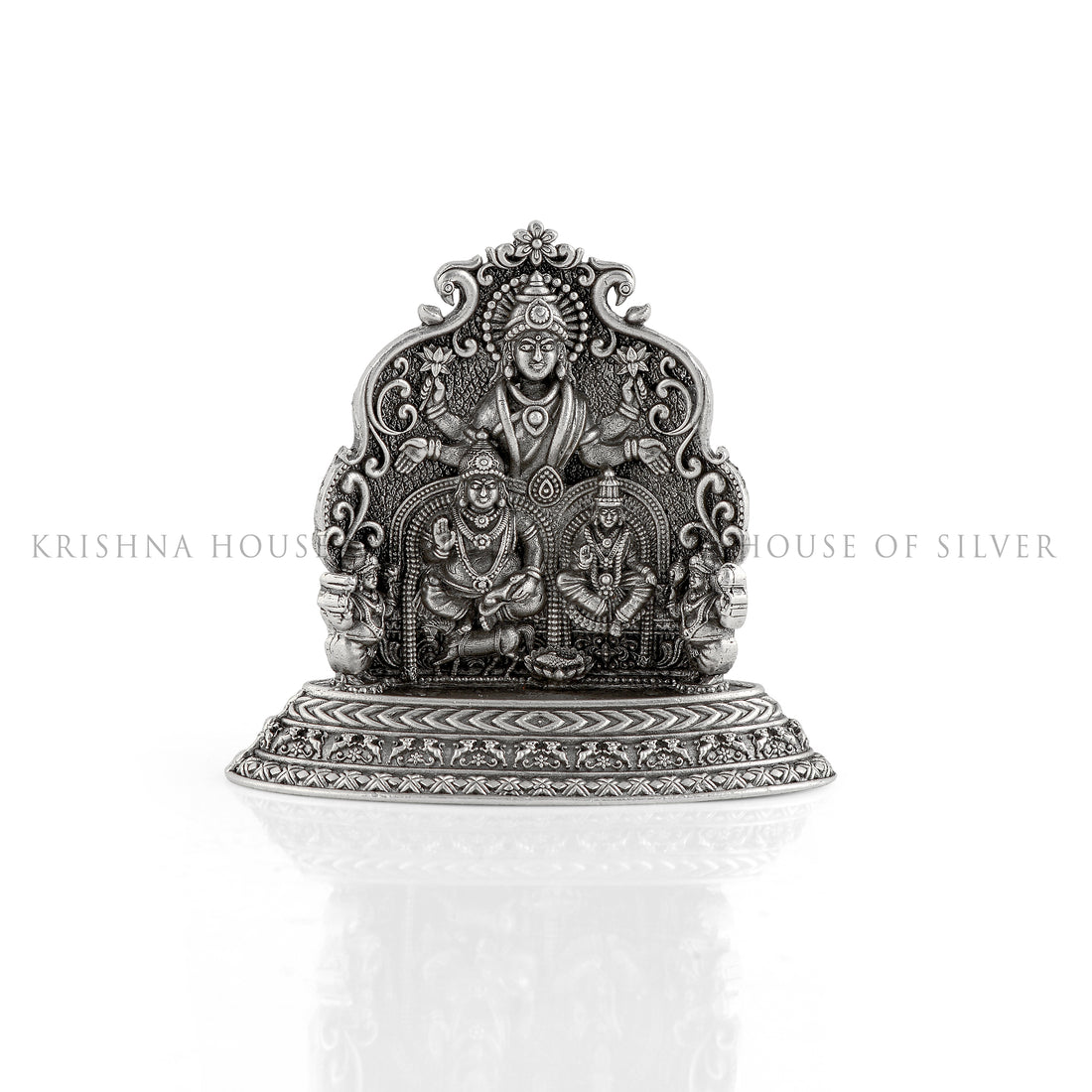 Silver Kubera Lakshmi Idol Set - Wealth & Prosperity