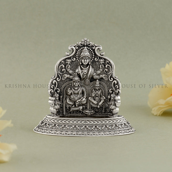Silver Kubera Lakshmi Idol Set - Wealth & Prosperity