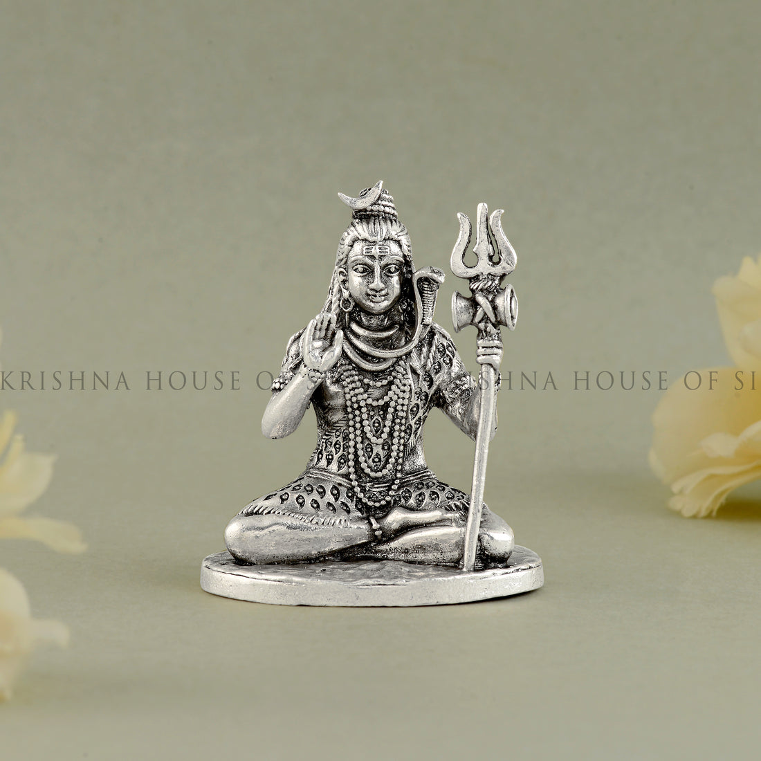 Intricate 92.5 Silver Shiva Idol - The Destroyer